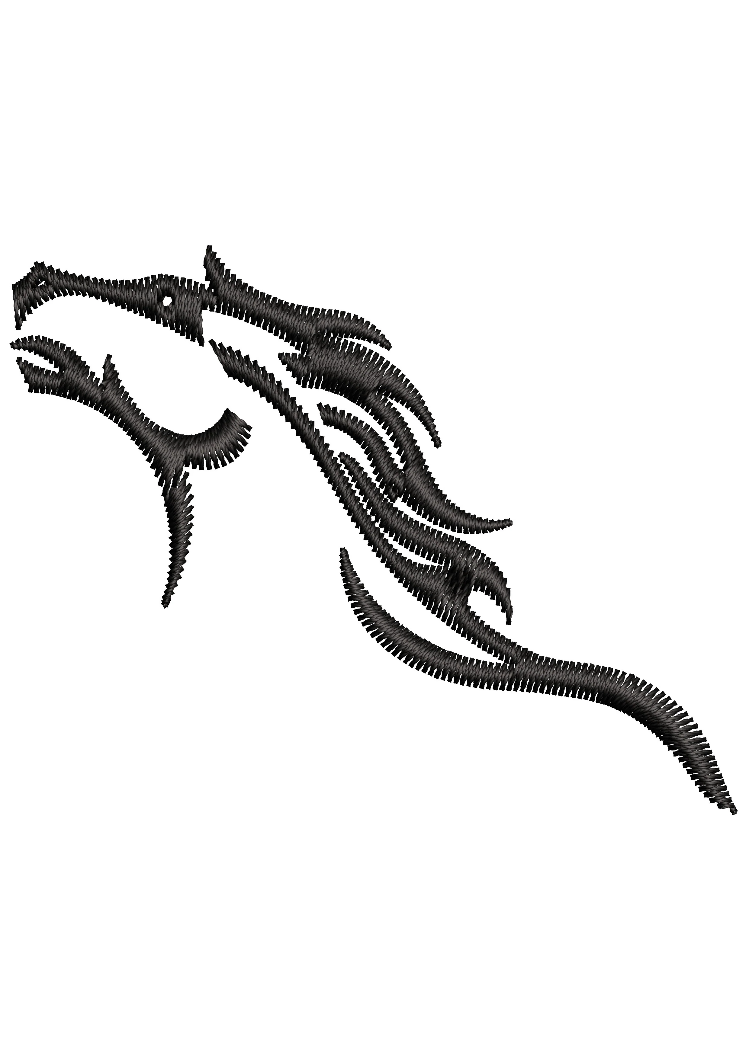 Hyena Head Embroidery Design