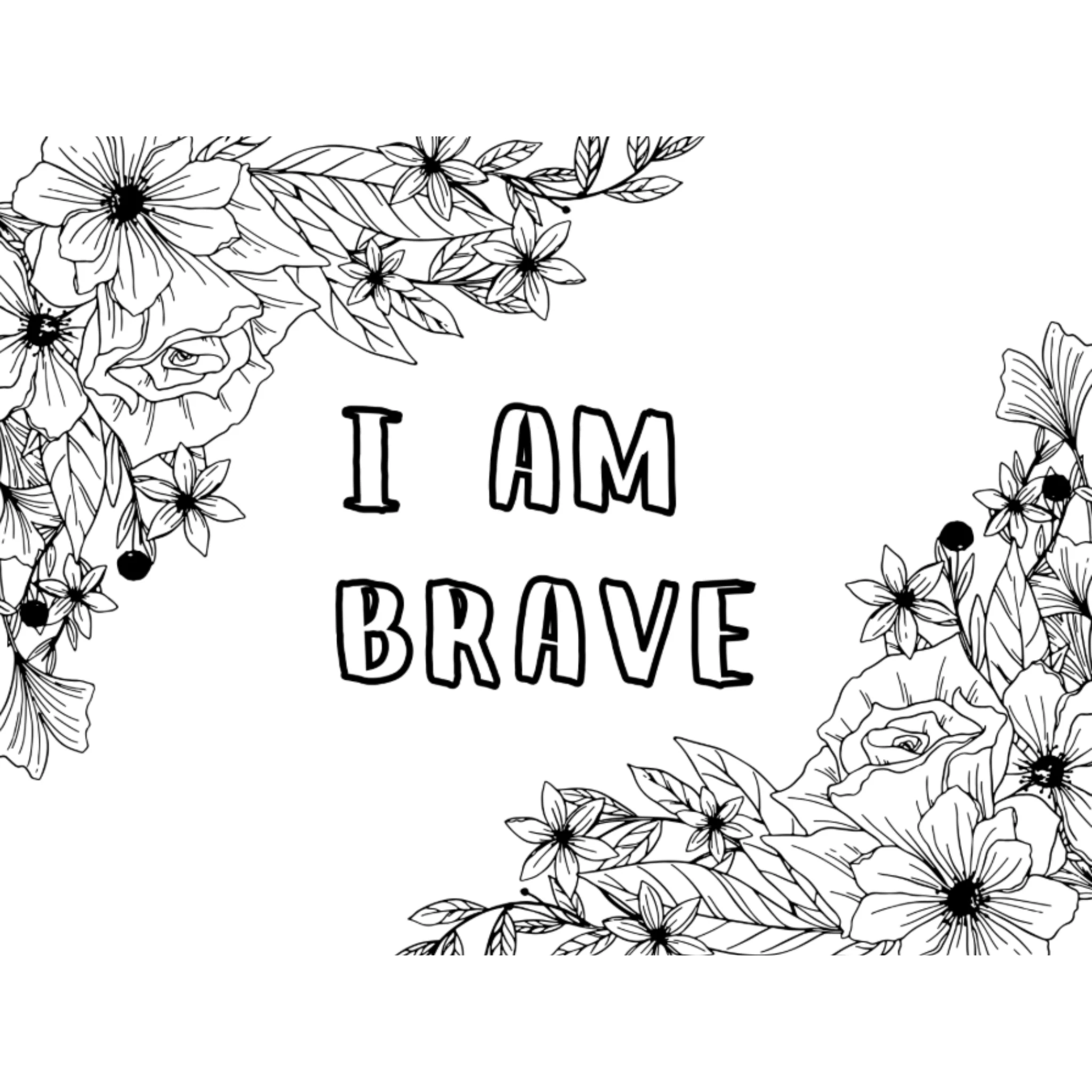I Am Positive Affirmation Coloring Pages - Image 2