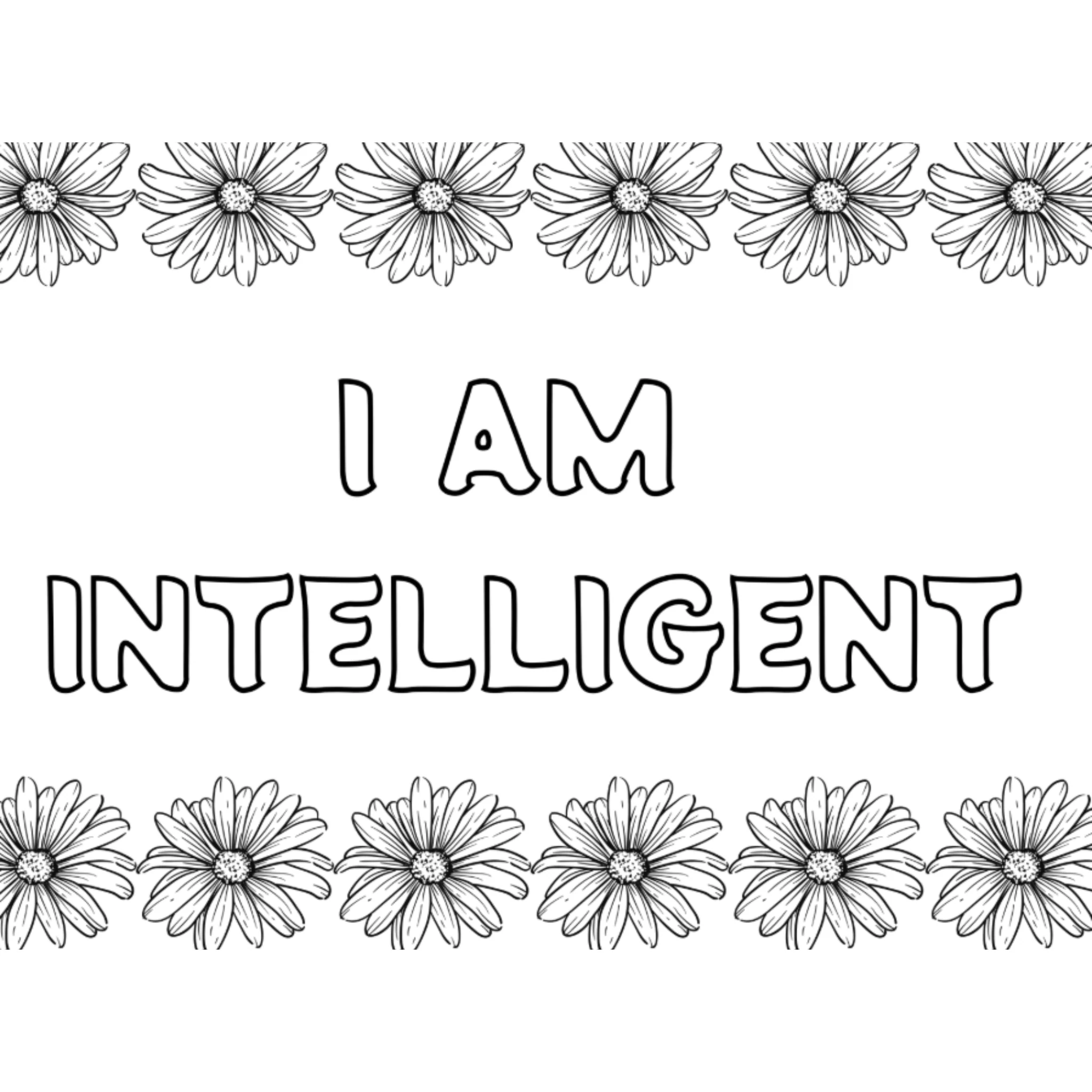 I Am Positive Affirmation Coloring Pages - Image 4