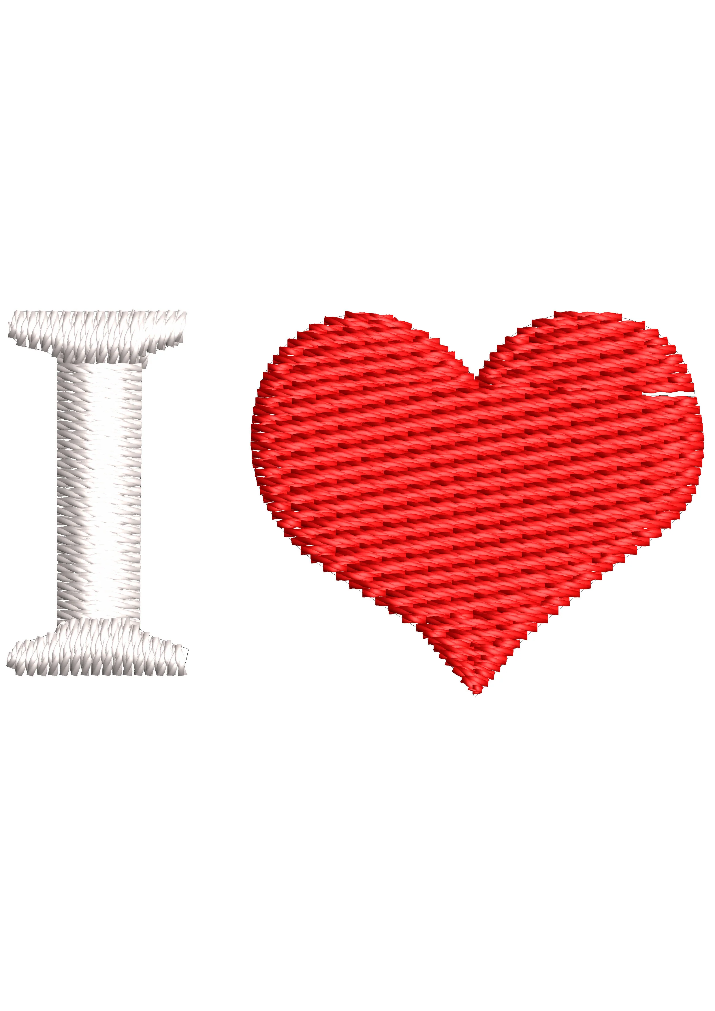 I Love Embroidery Design