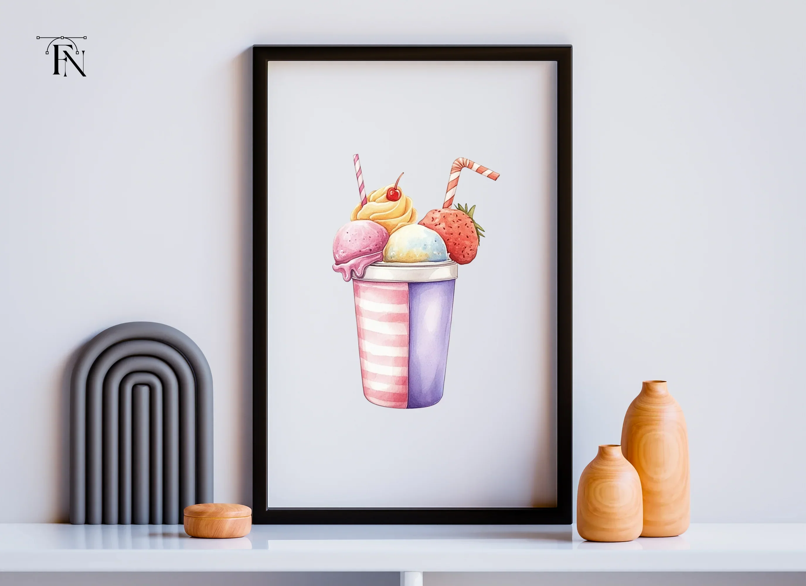 Ice Cream Milkshake Clipart Bundle - Image 3