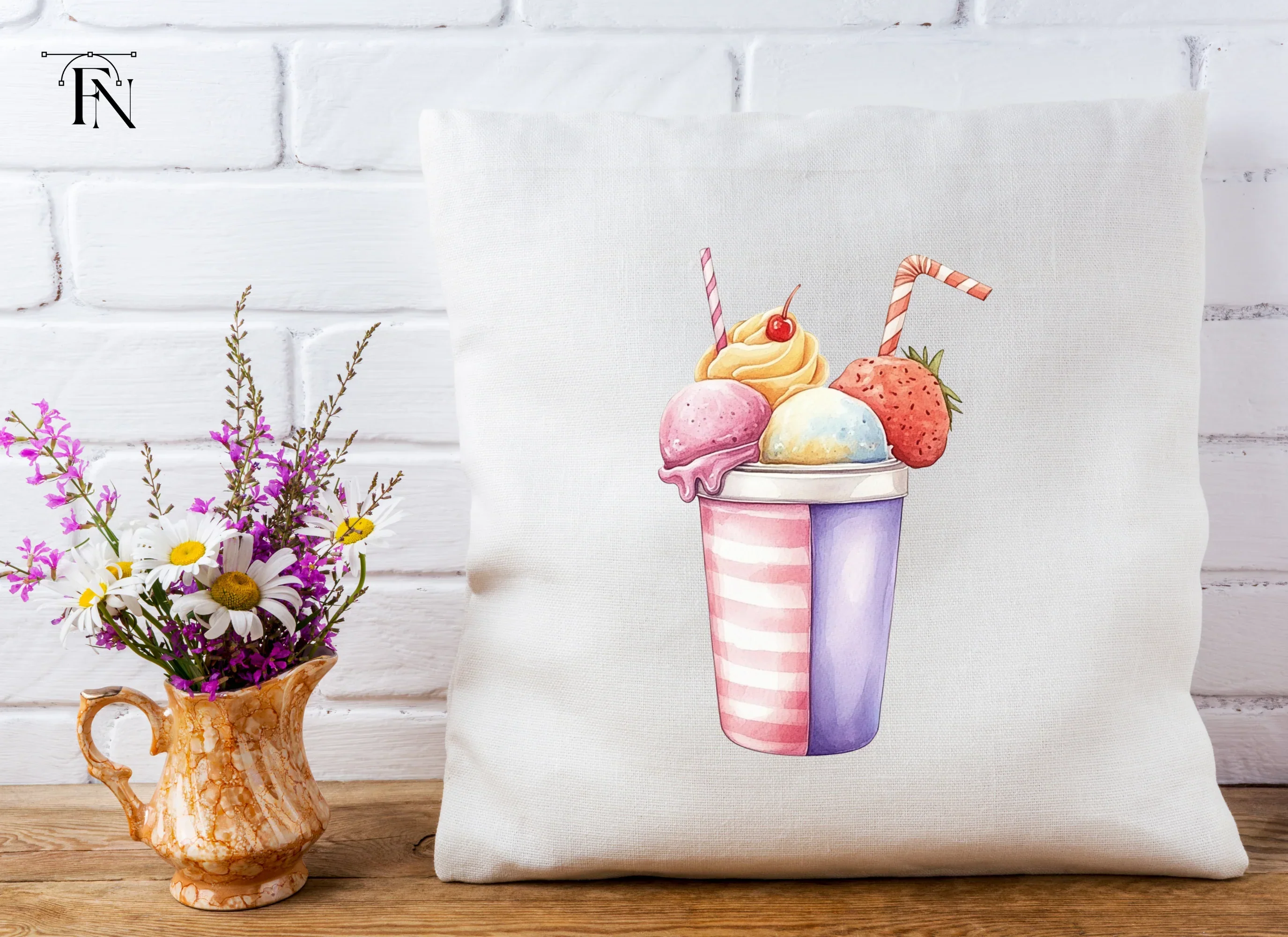 Ice Cream Milkshake Clipart Bundle - Image 4