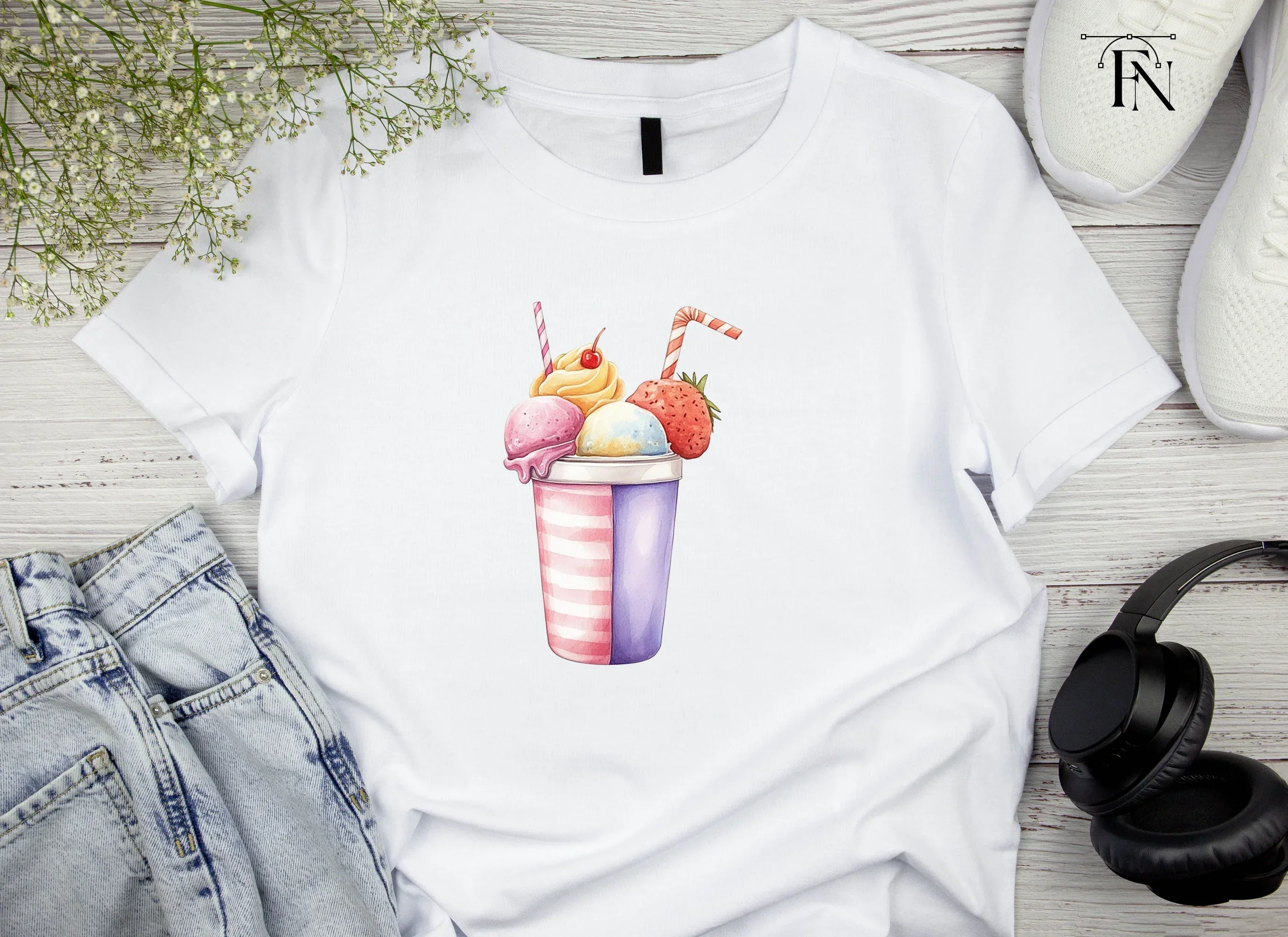 Ice Cream Milkshake Clipart Bundle - Image 5