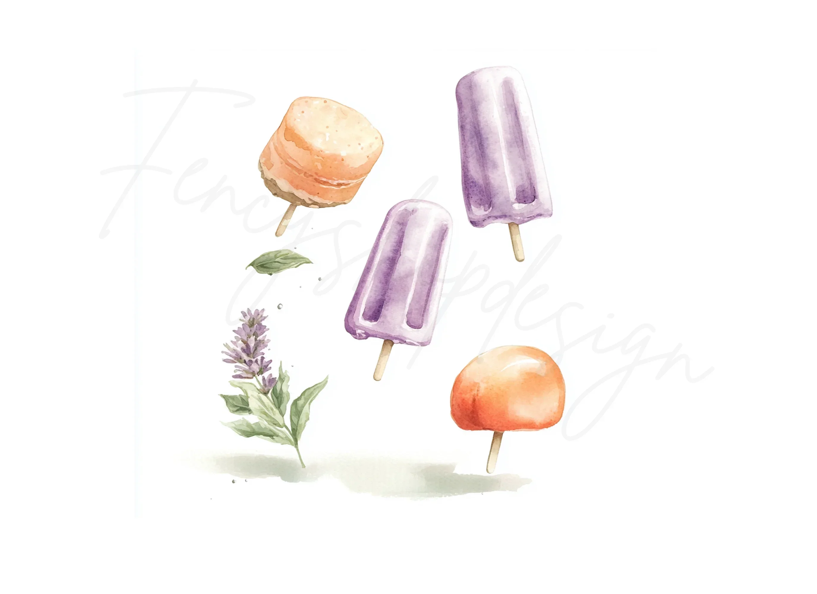 Ice Cream Popsicle Clipart Bundle - Image 2