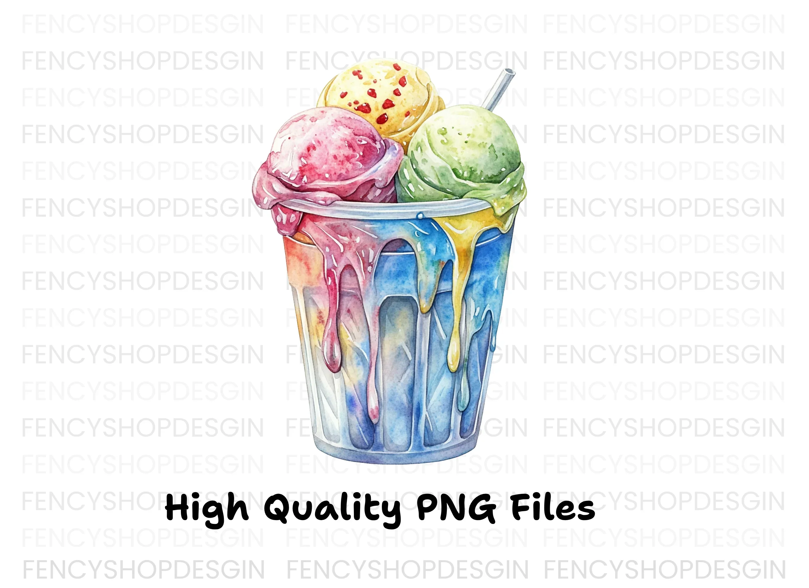Ice Cream Sundae Clipart Bundle - Image 3