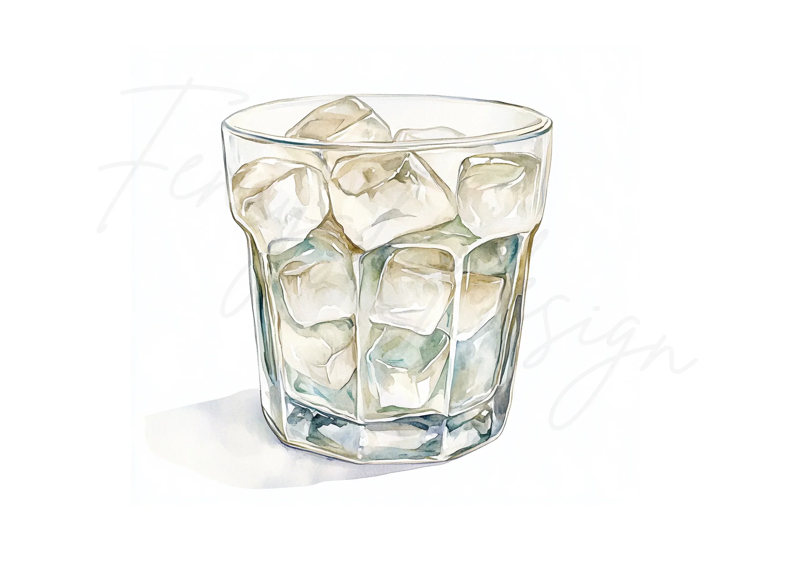 Ice Cubes in Glasses Clipart Bundle - Image 3