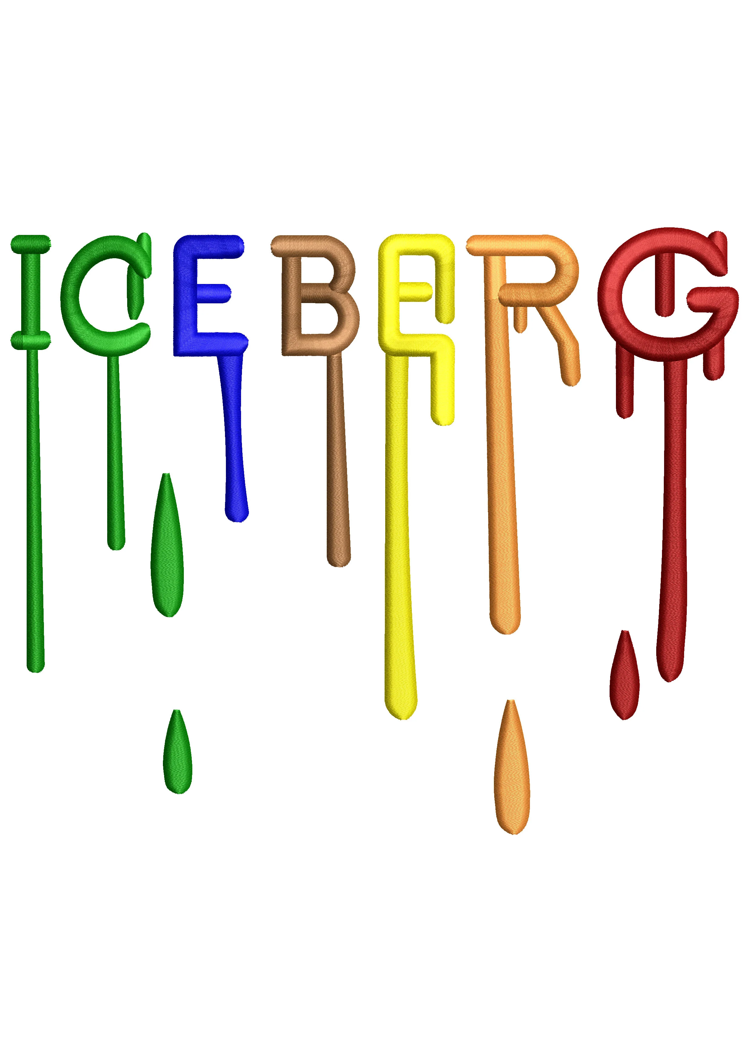 Iceberg Embroidery Design