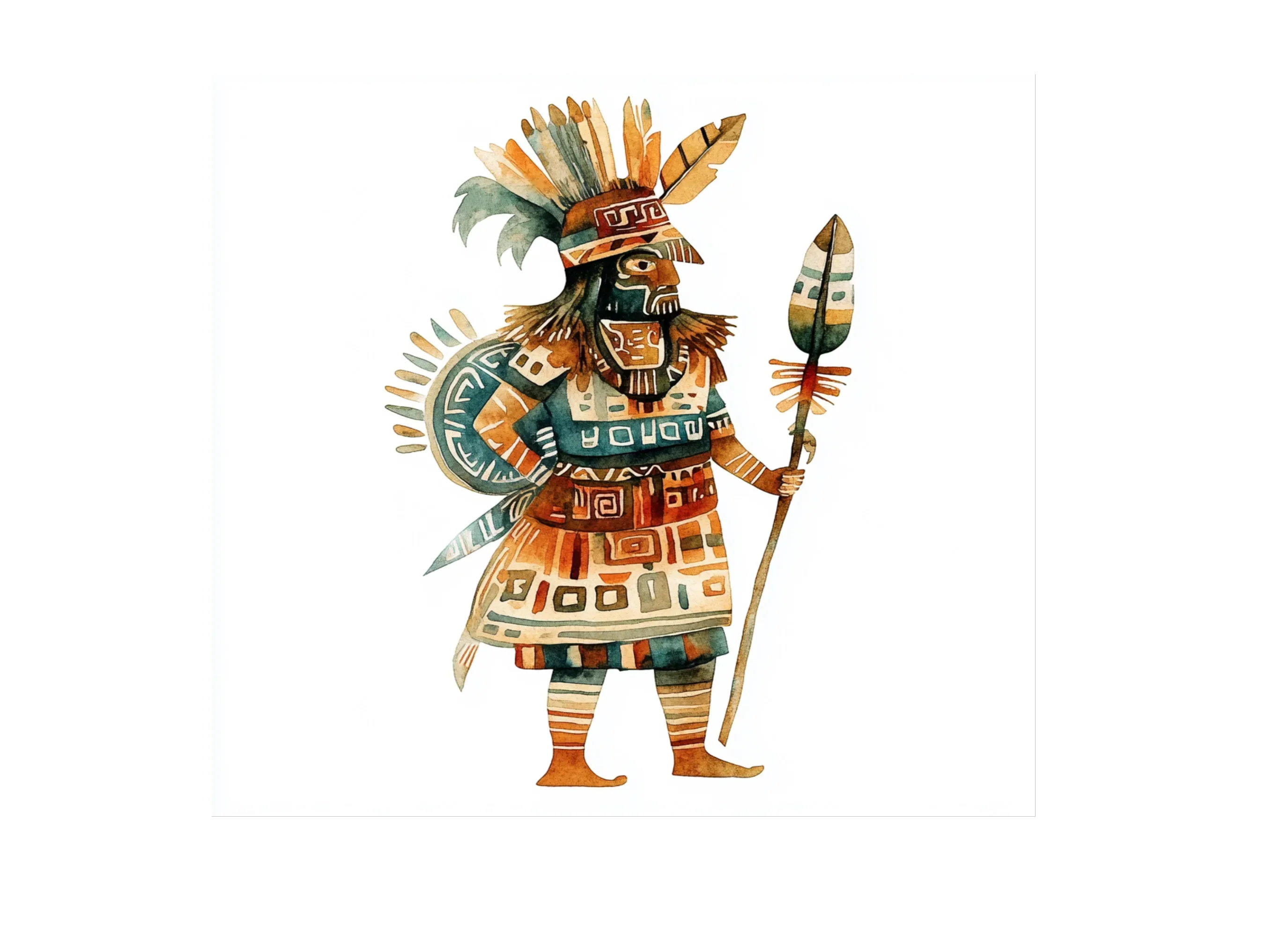 Indigenous Warrior Clipart Bundle - Image 2