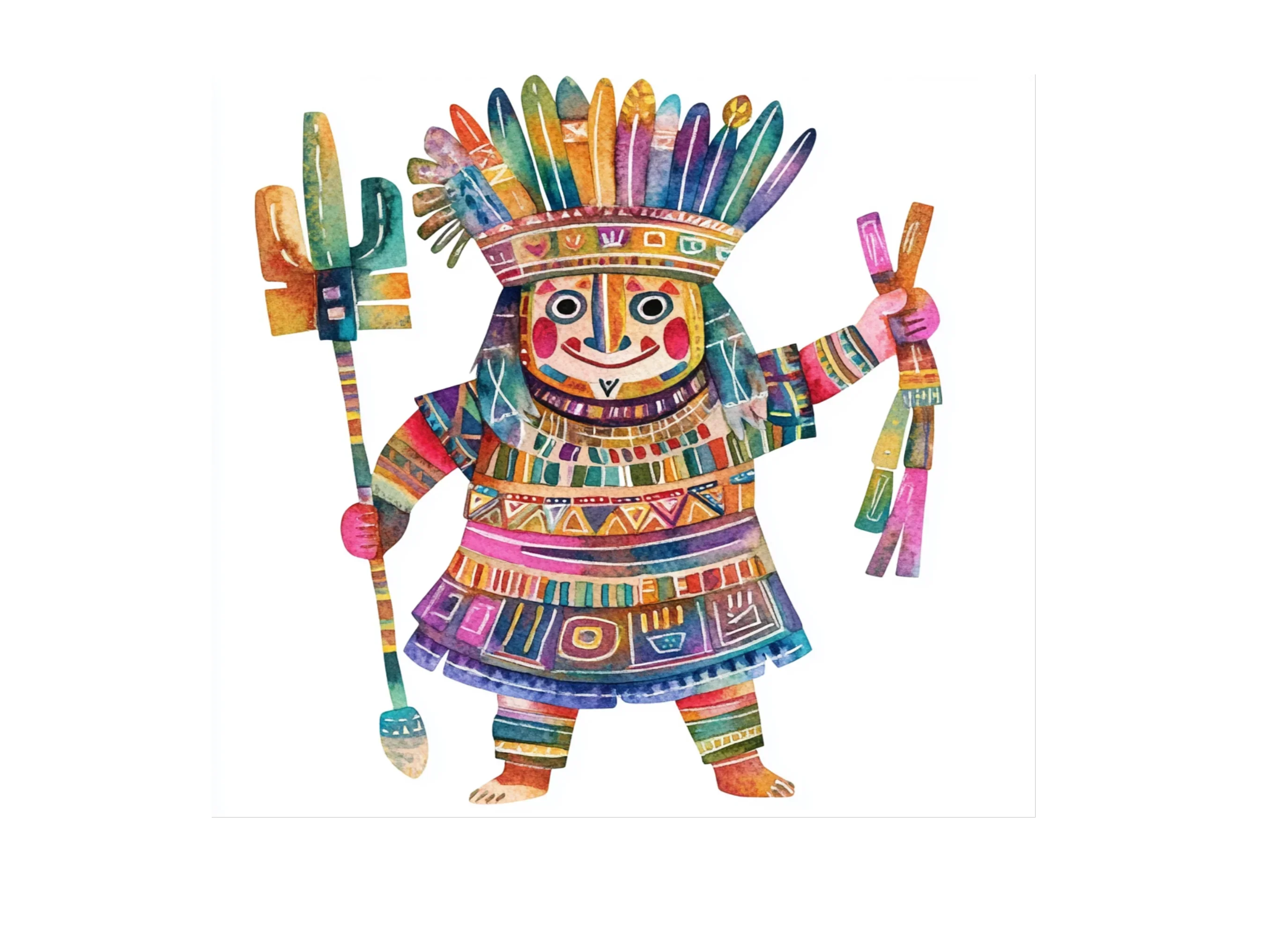 Indigenous Warrior Clipart Bundle - Image 3