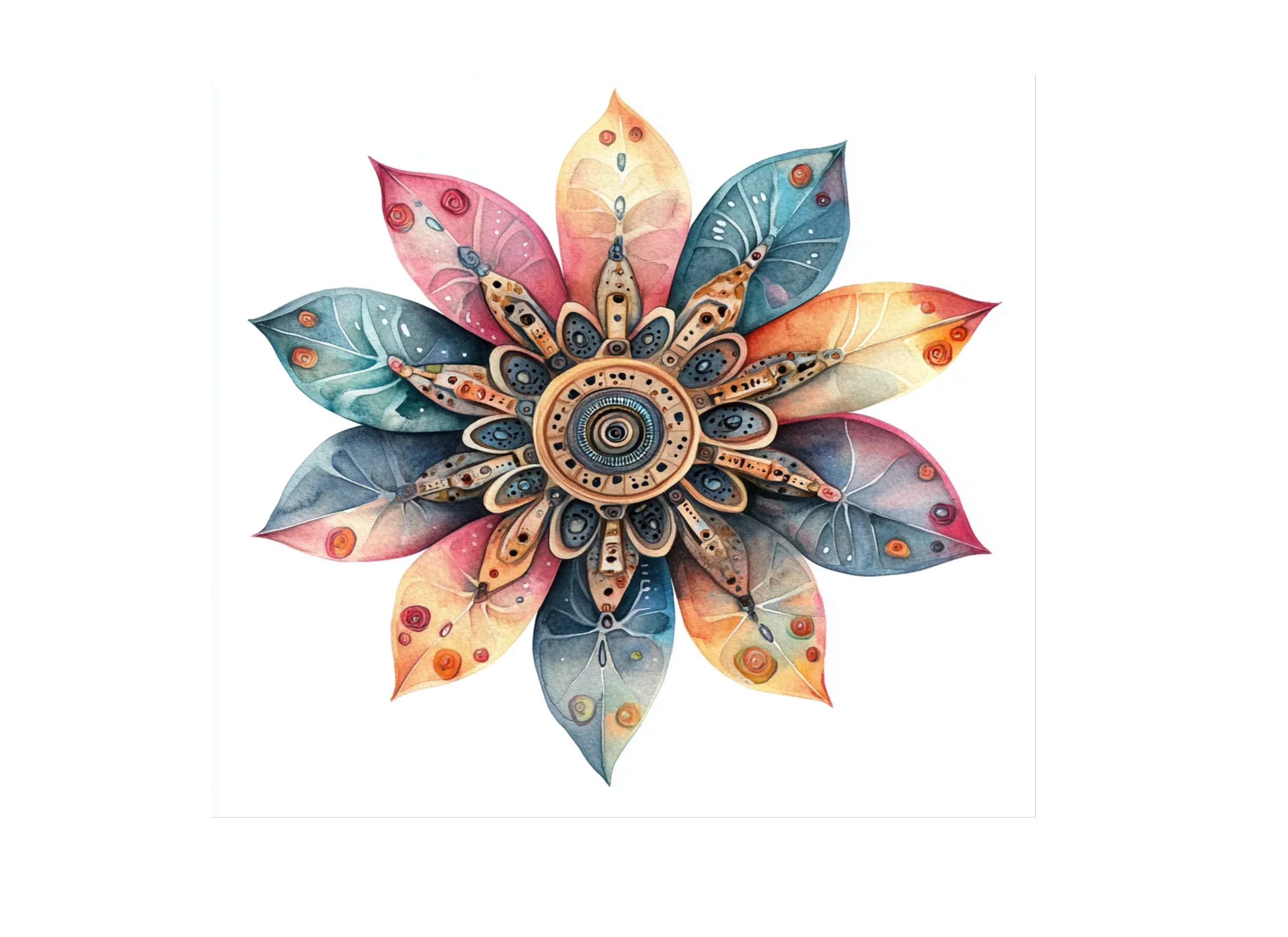 Intricate Steampunk Flower Designs Clipart Bundle - Image 3