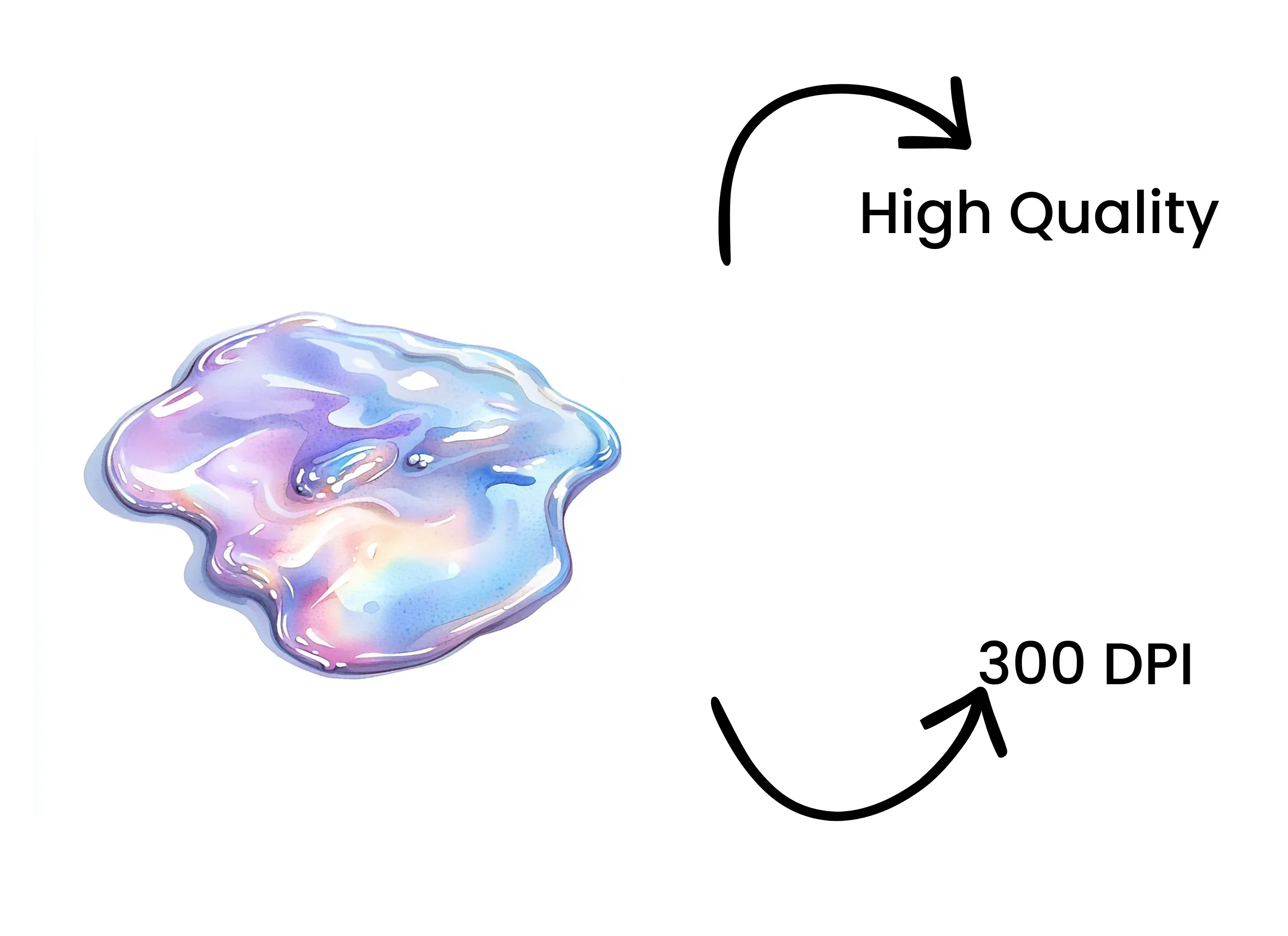 Iridescent Slime Blob Clipart Bundle - Image 4
