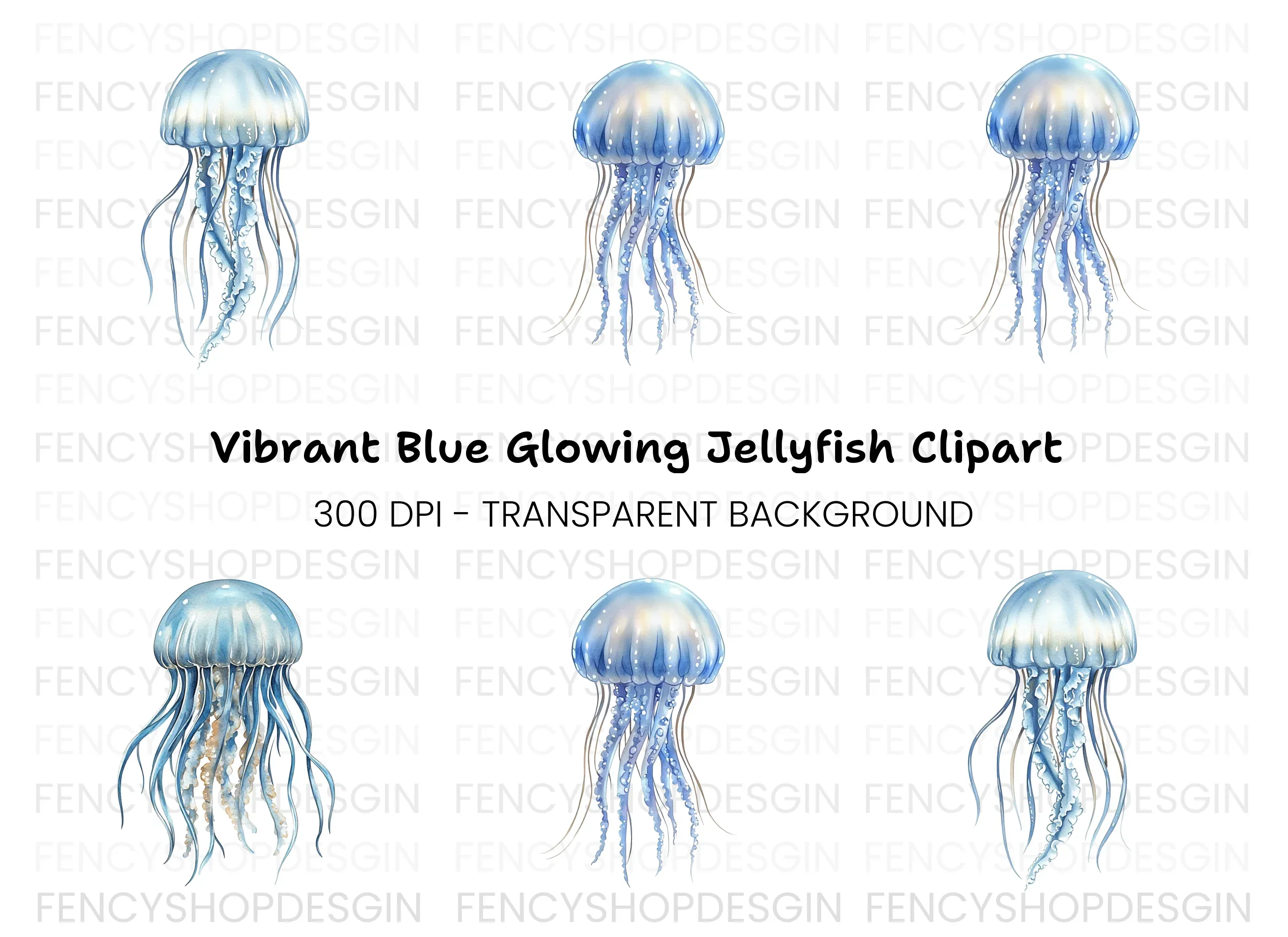 Jellyfish Clipart Bundle