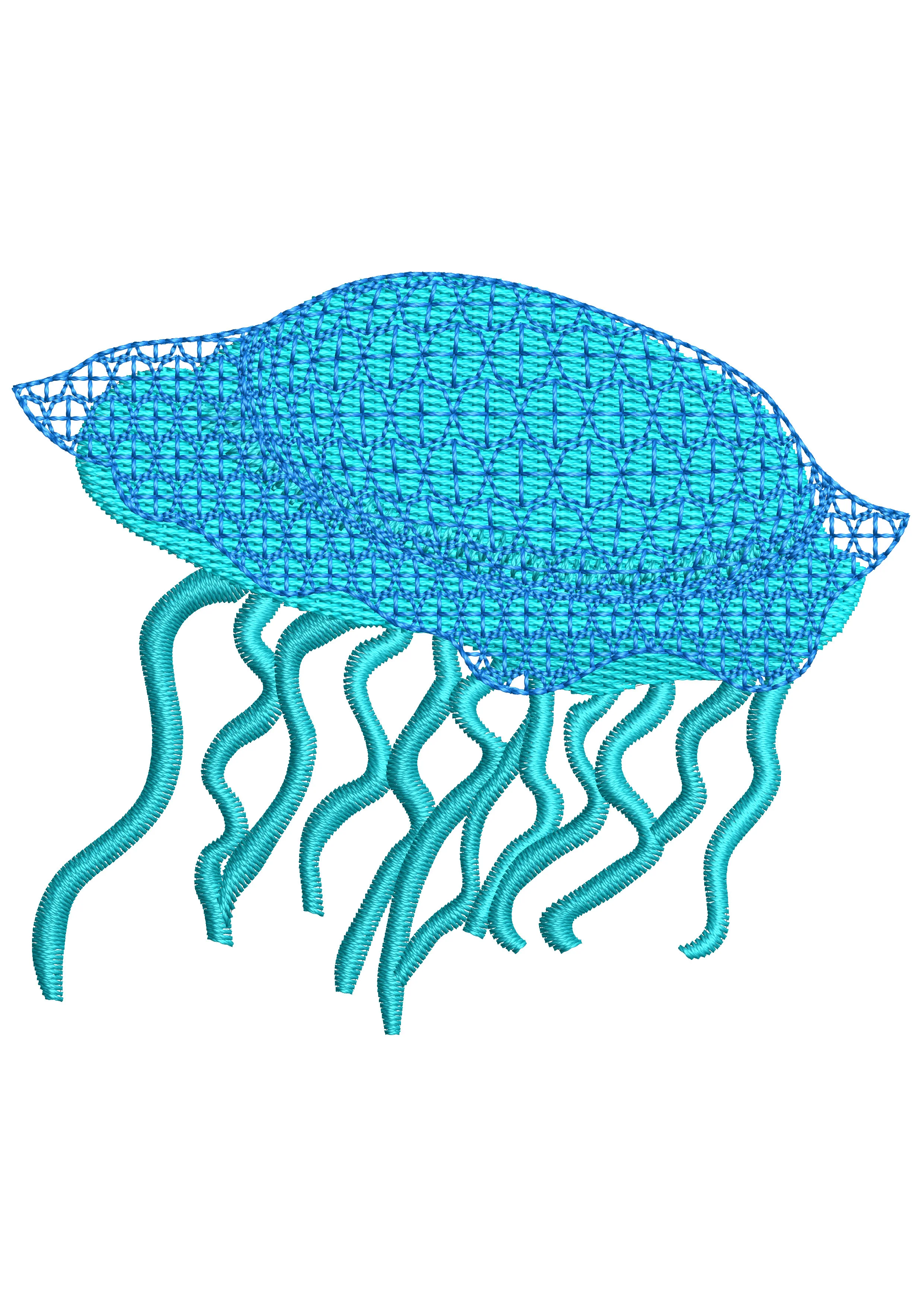 Jellyfish Embroidery Design