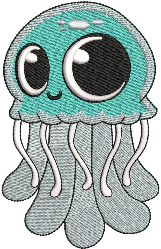 Jellyfish Embroidery Design