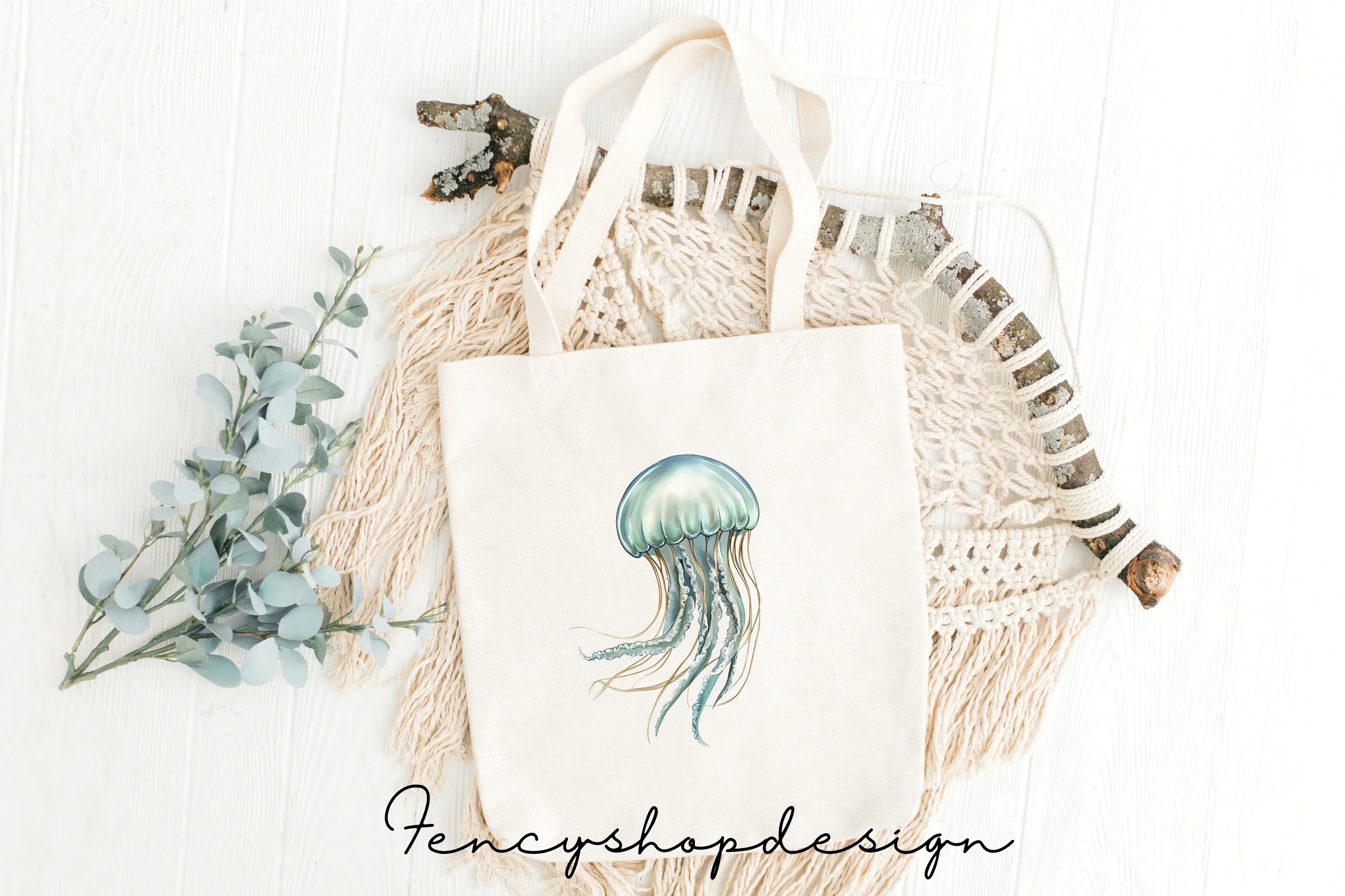Jellyfish Ocean Clipart Bundle - Image 7