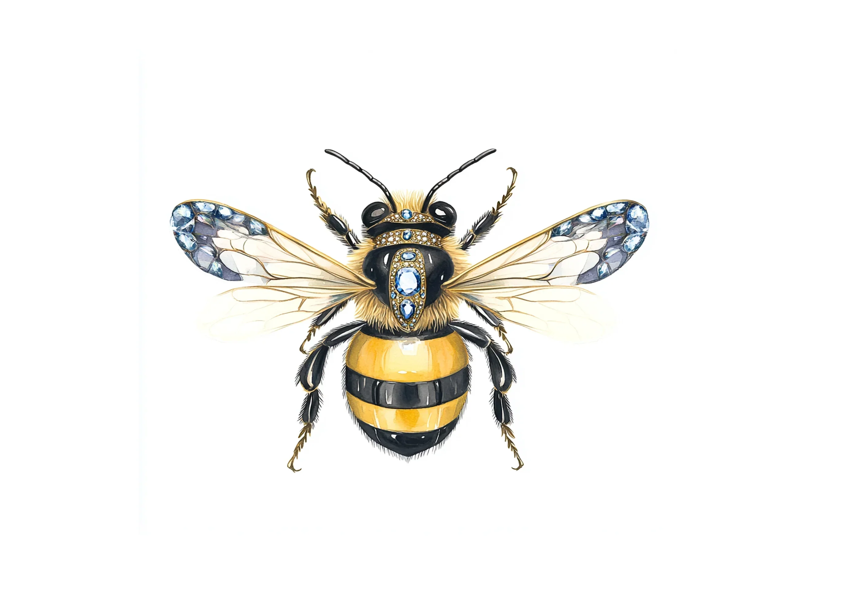Jeweled Bee Clipart Bundle - Image 2
