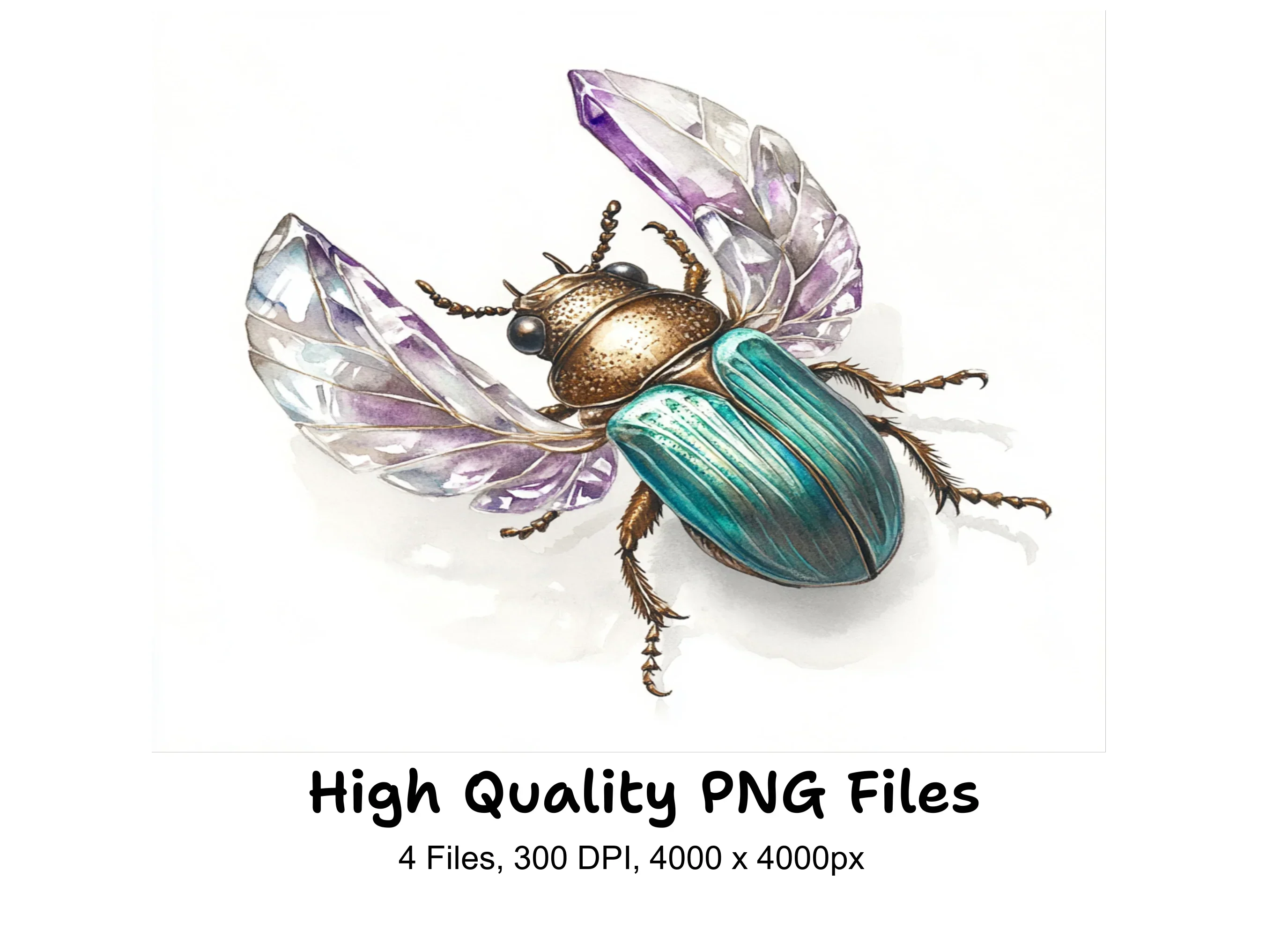 Jeweled Beetles Clipart Bundle