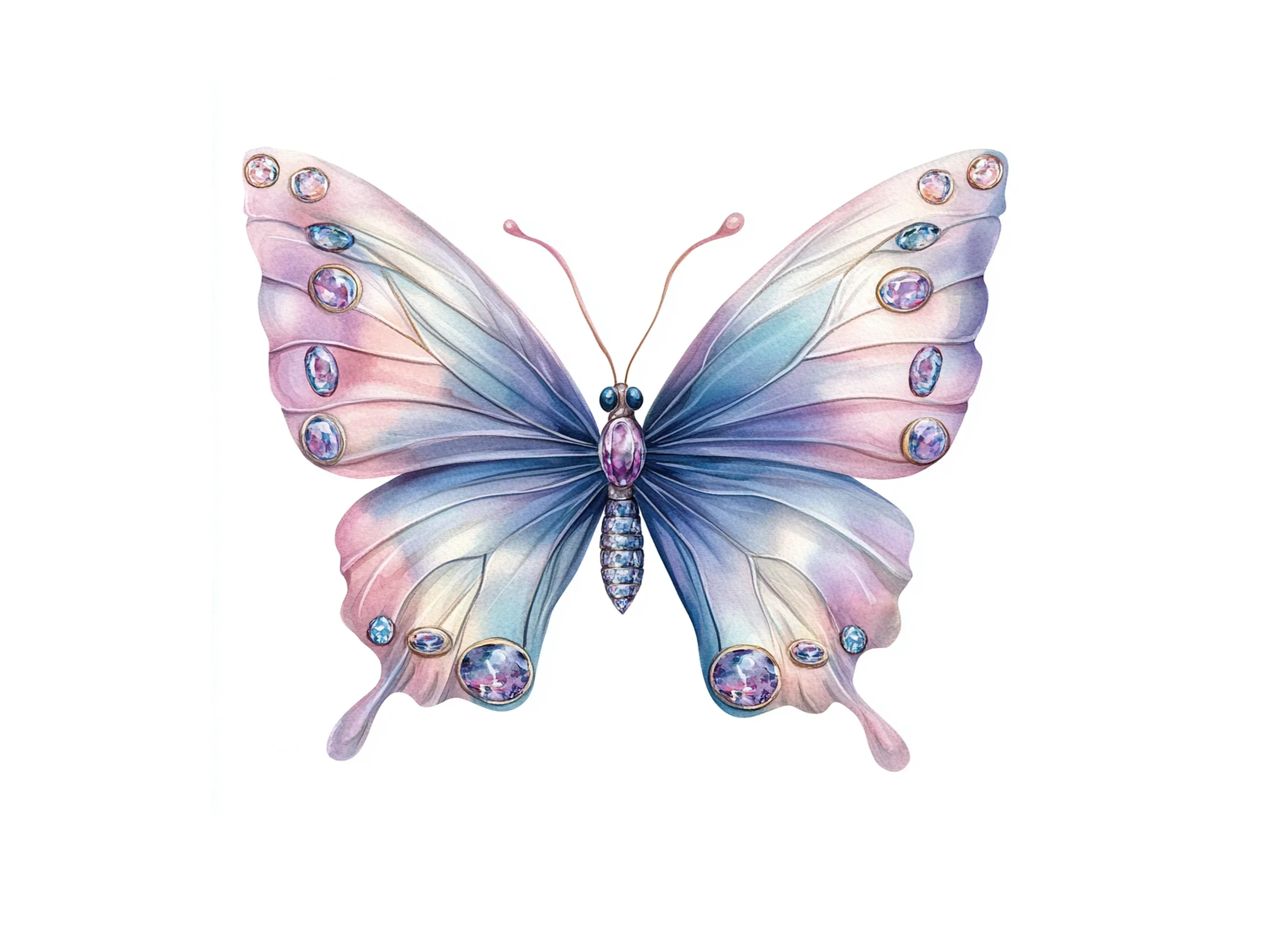 Jeweled Butterfly Clipart Bundle - Image 2