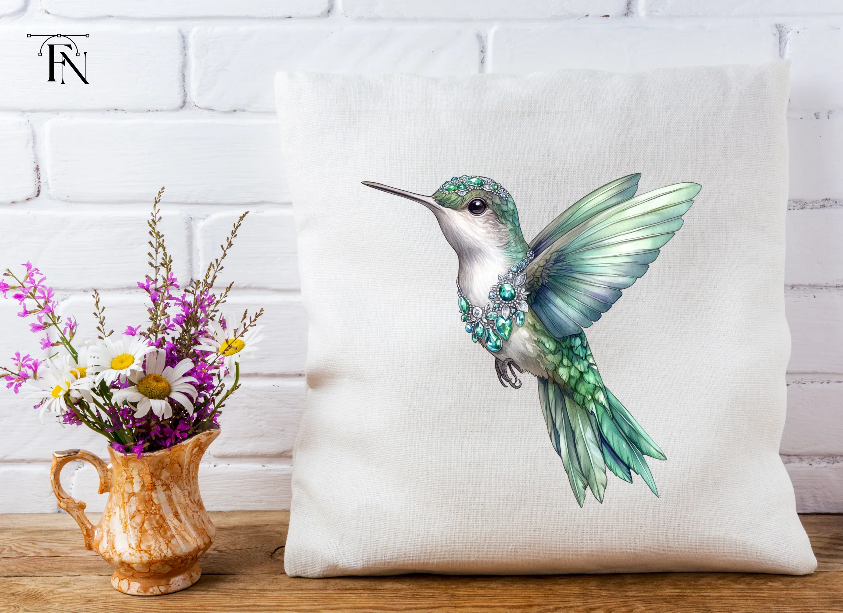 Jeweled Hummingbird Clipart Bundle - Image 3
