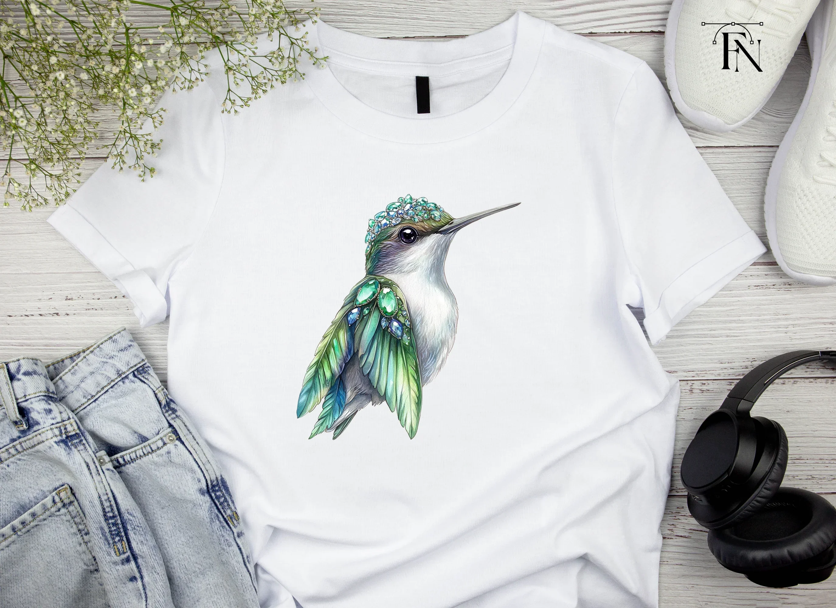 Jeweled Hummingbird Clipart Bundle - Image 5