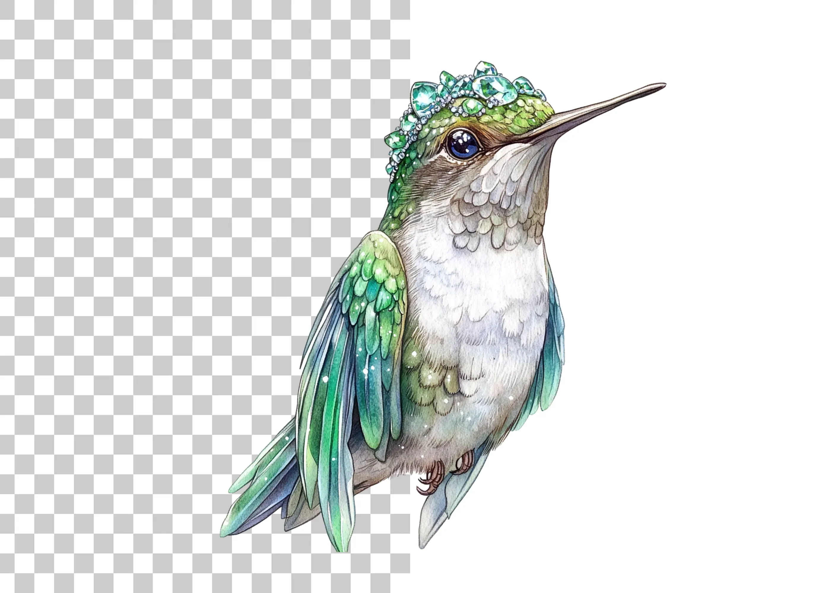 Jeweled Hummingbird Clipart Bundle - Image 6