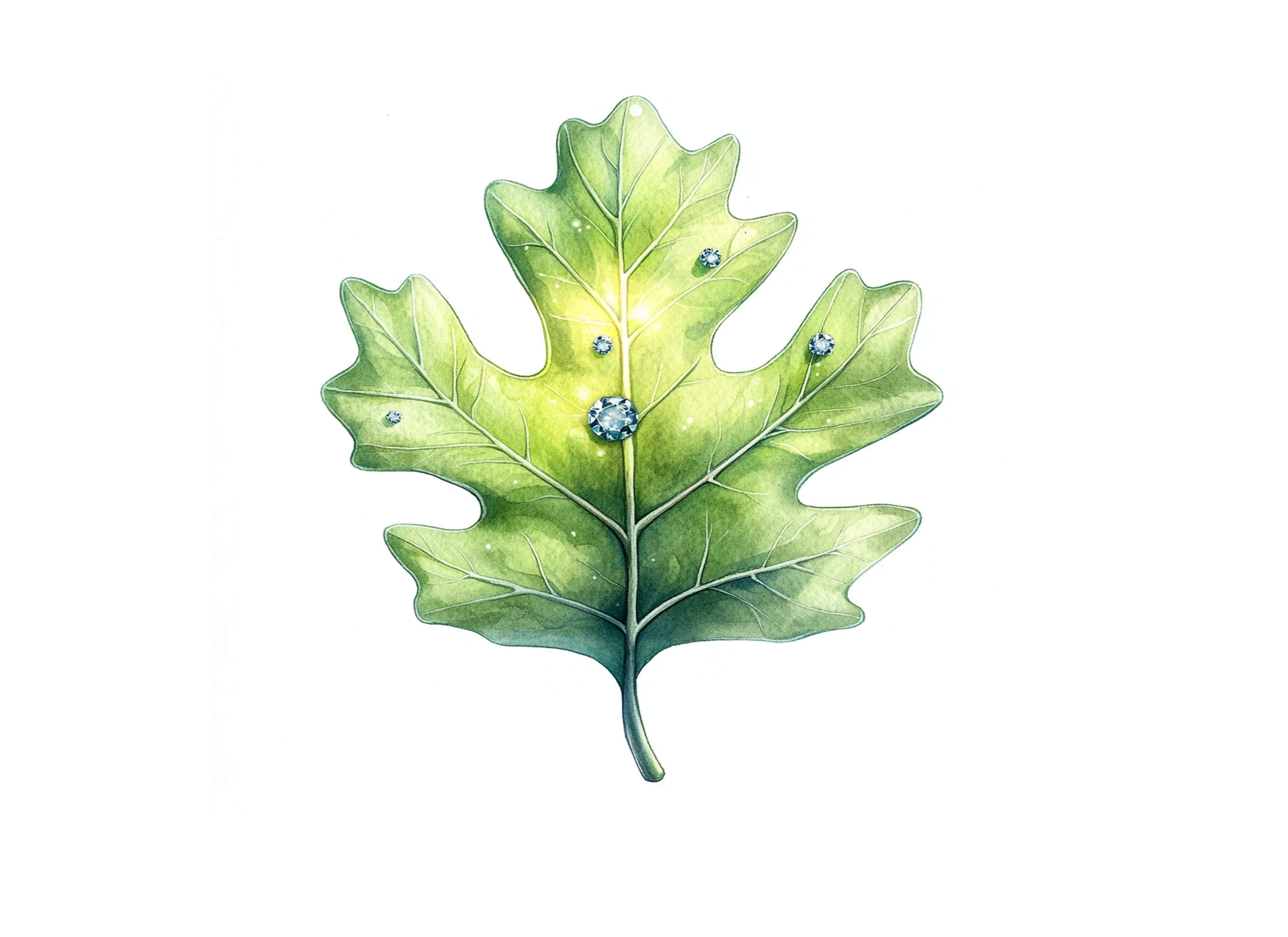 Jeweled Oak Leaves Clipart Bundle - Image 2