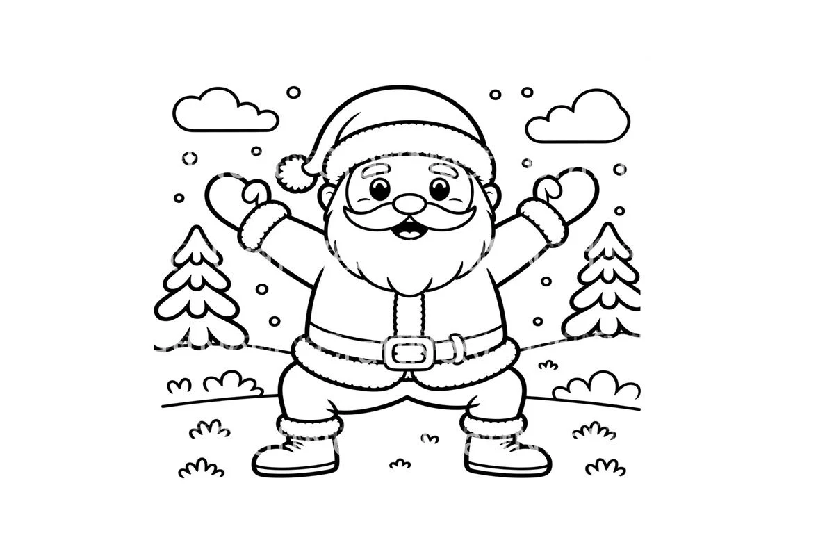 Jolly Santa Claus Winter Coloring Books - Image 2