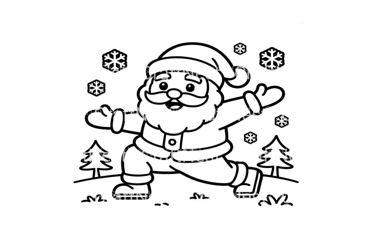 Jolly Santa Claus Winter Coloring Books - Image 3