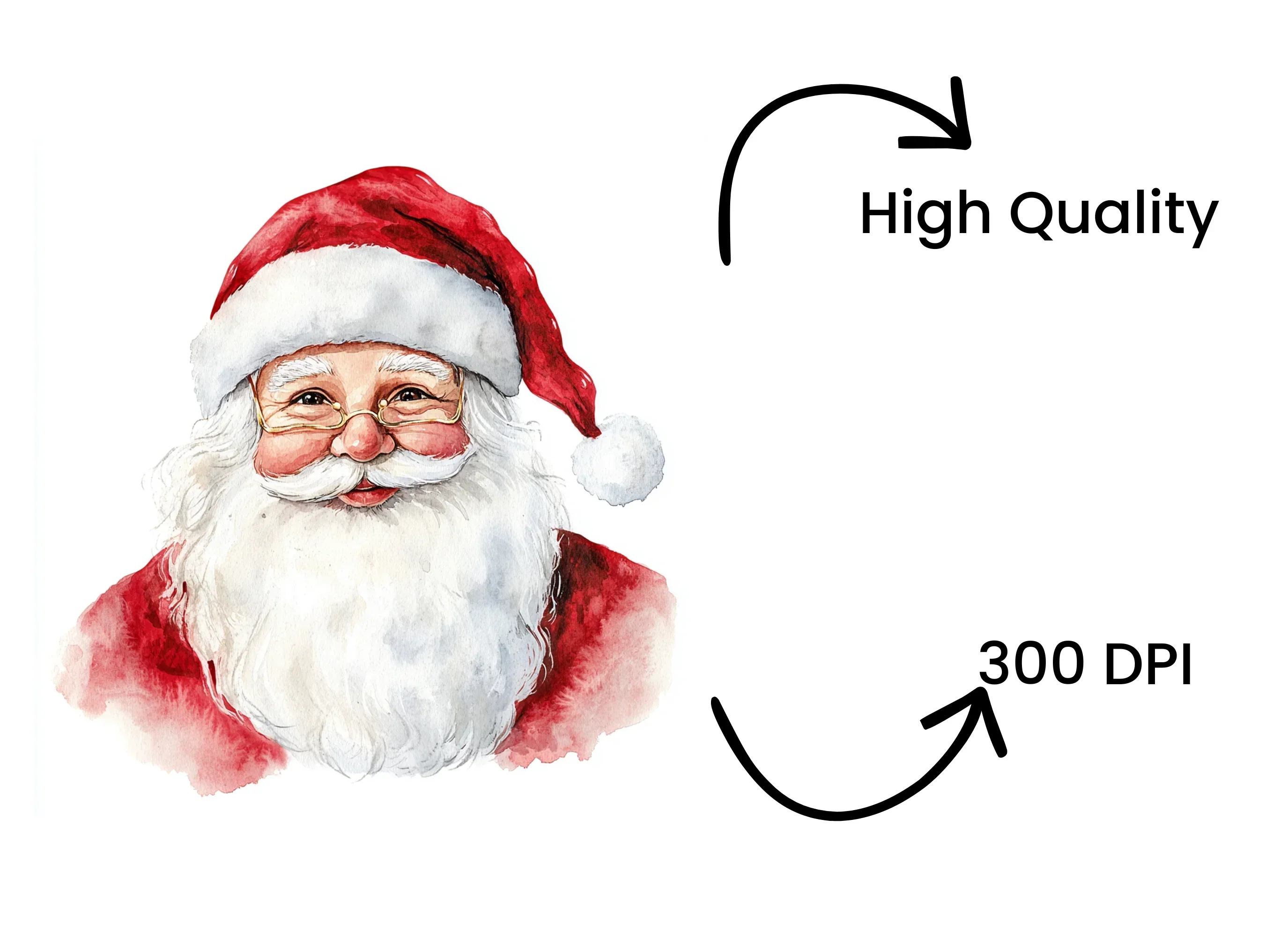 Jolly Santa Faces Clipart Bundle - Image 4