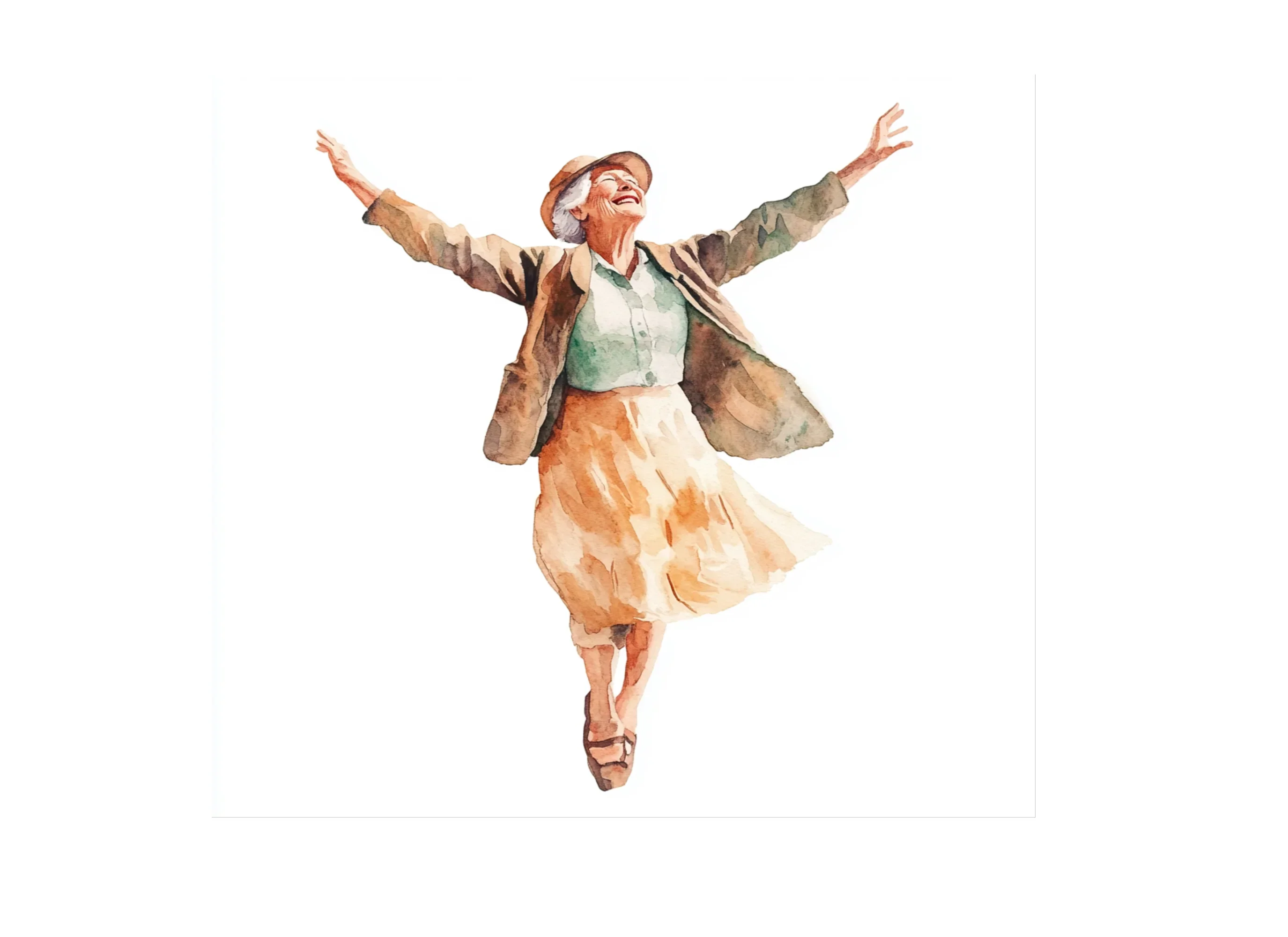 Joyful Senior Women Clipart Bundle - Image 3