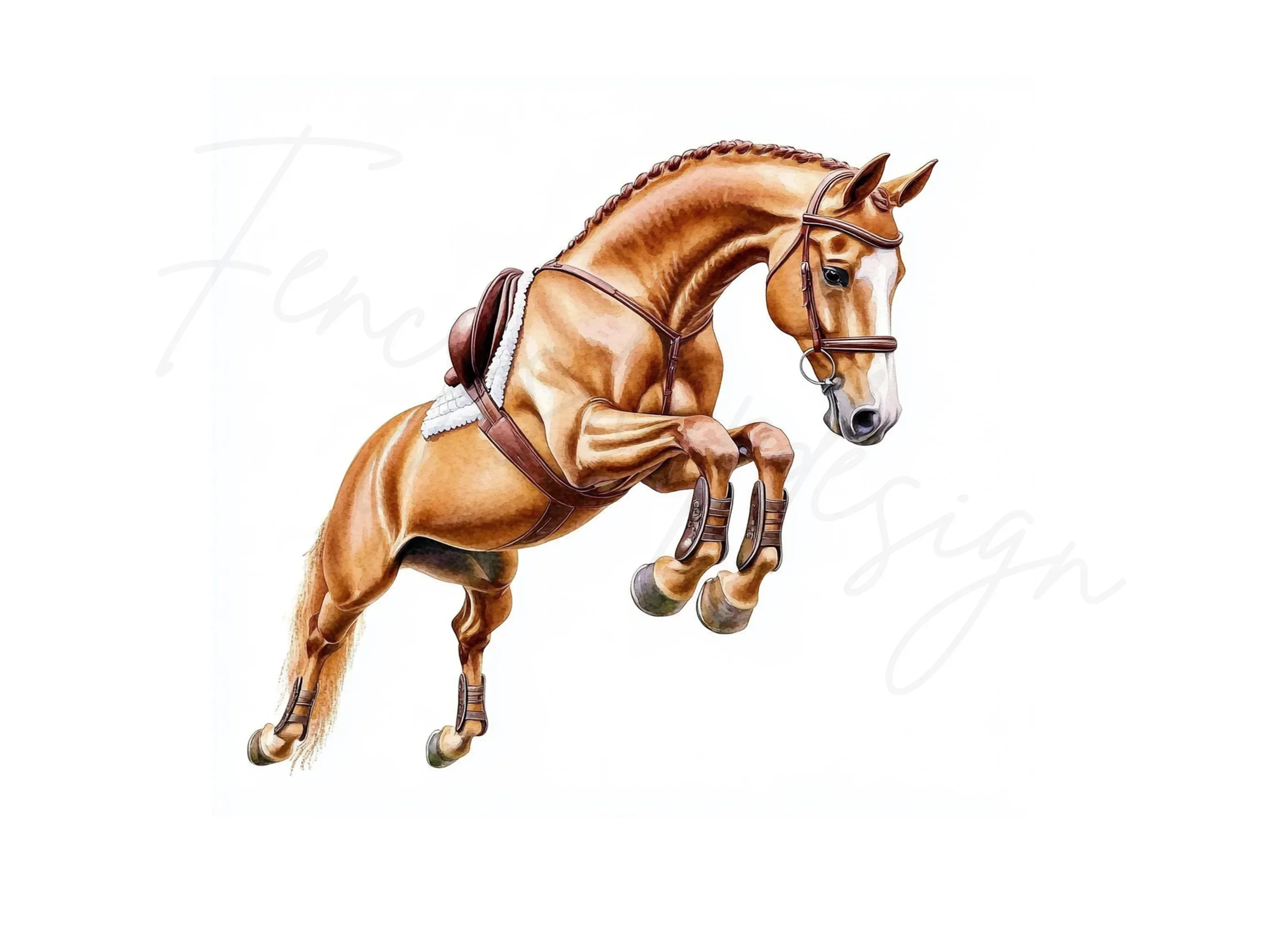 Jumping Horse Equestrian Clipart Bundle - Image 2