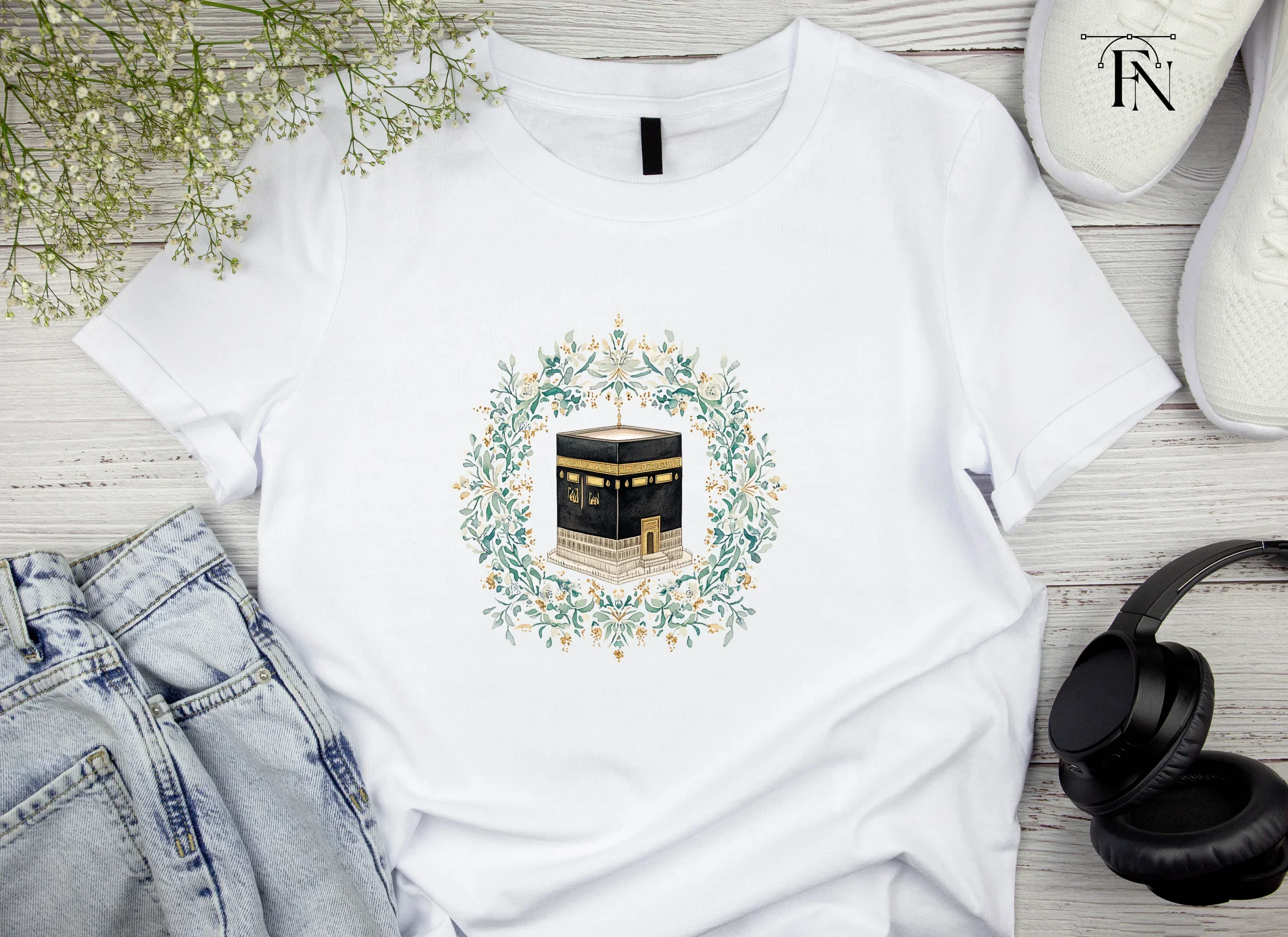 Kaaba Floral Wreath Clipart Bundle - Image 4