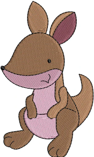 Kangaroo Embroidery Design