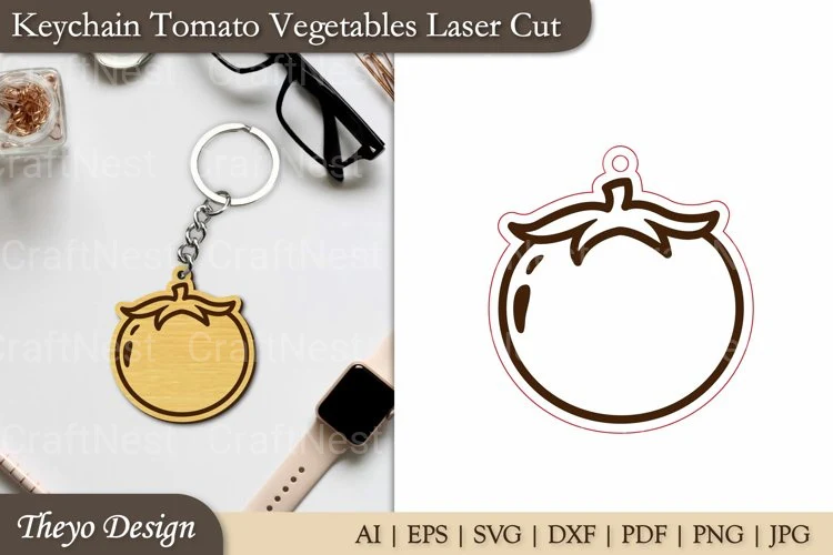 Keychain Vegetables SVG Bundle