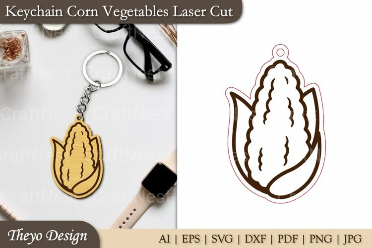 Keychain Vegetables SVG Bundle