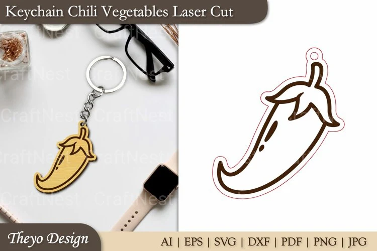 Keychain Vegetables SVG Bundle