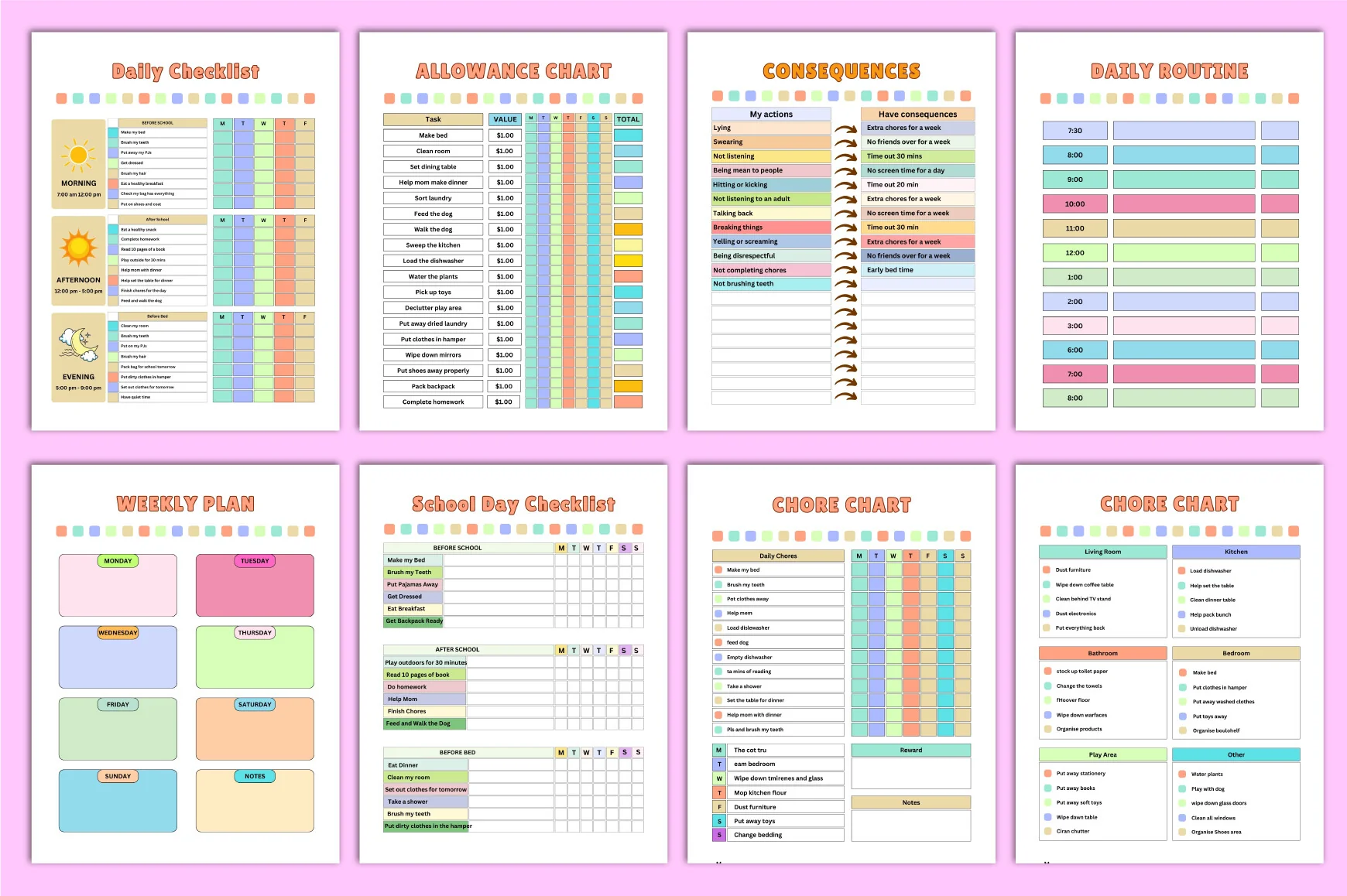 Kids Chore Chart Planner - Image 4