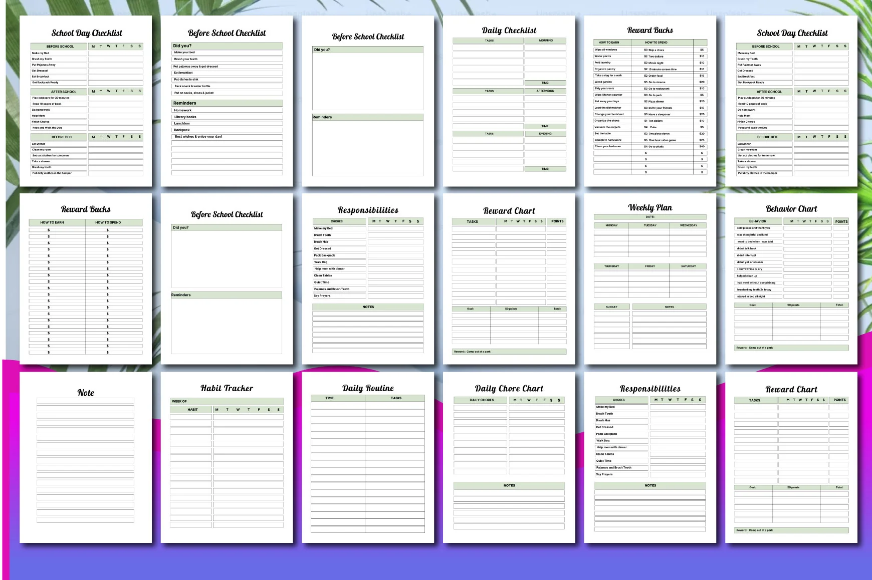 Kids Chore Charts Planner - Image 2