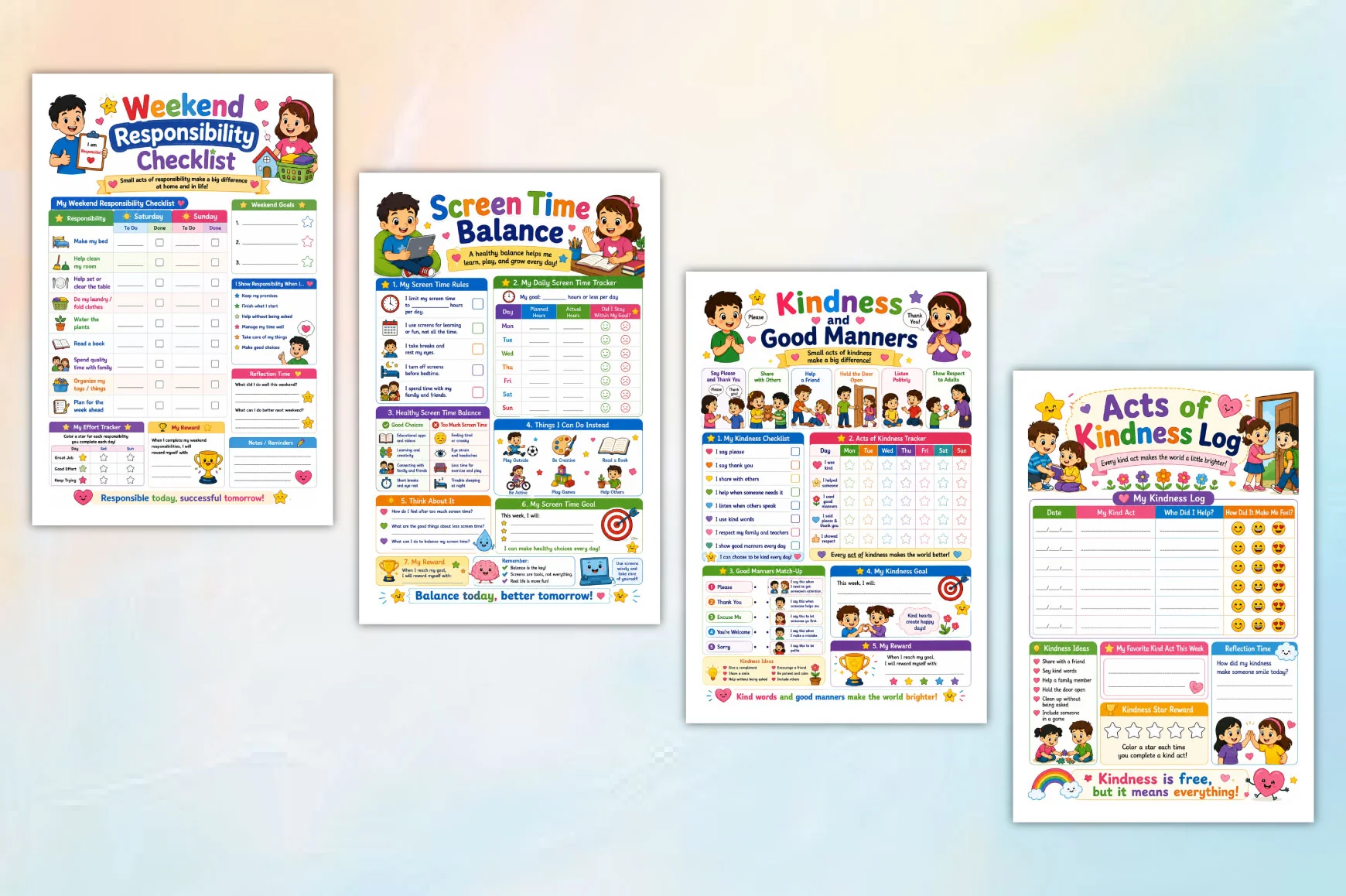 Kids Daily Routine Responsibility Workbook - Image 3