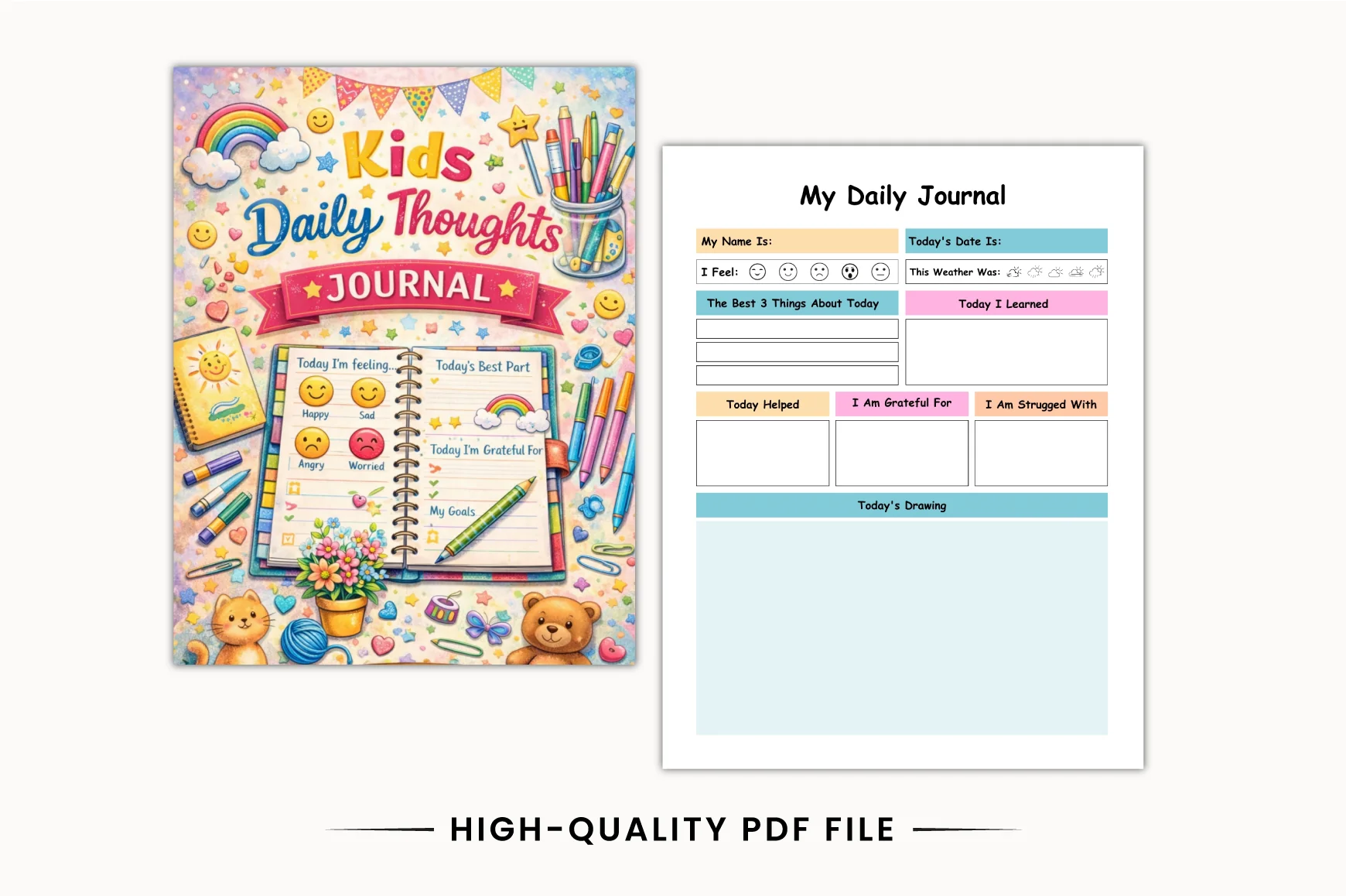 Kids Daily Thoughts Journal - Image 2