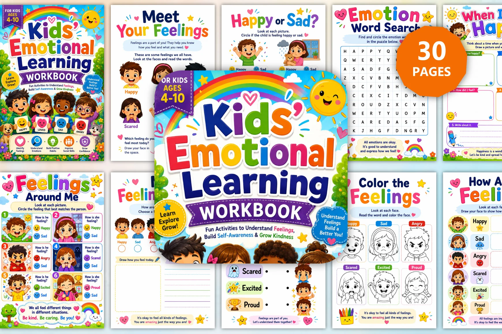 Kids Emotional Learning Workbook