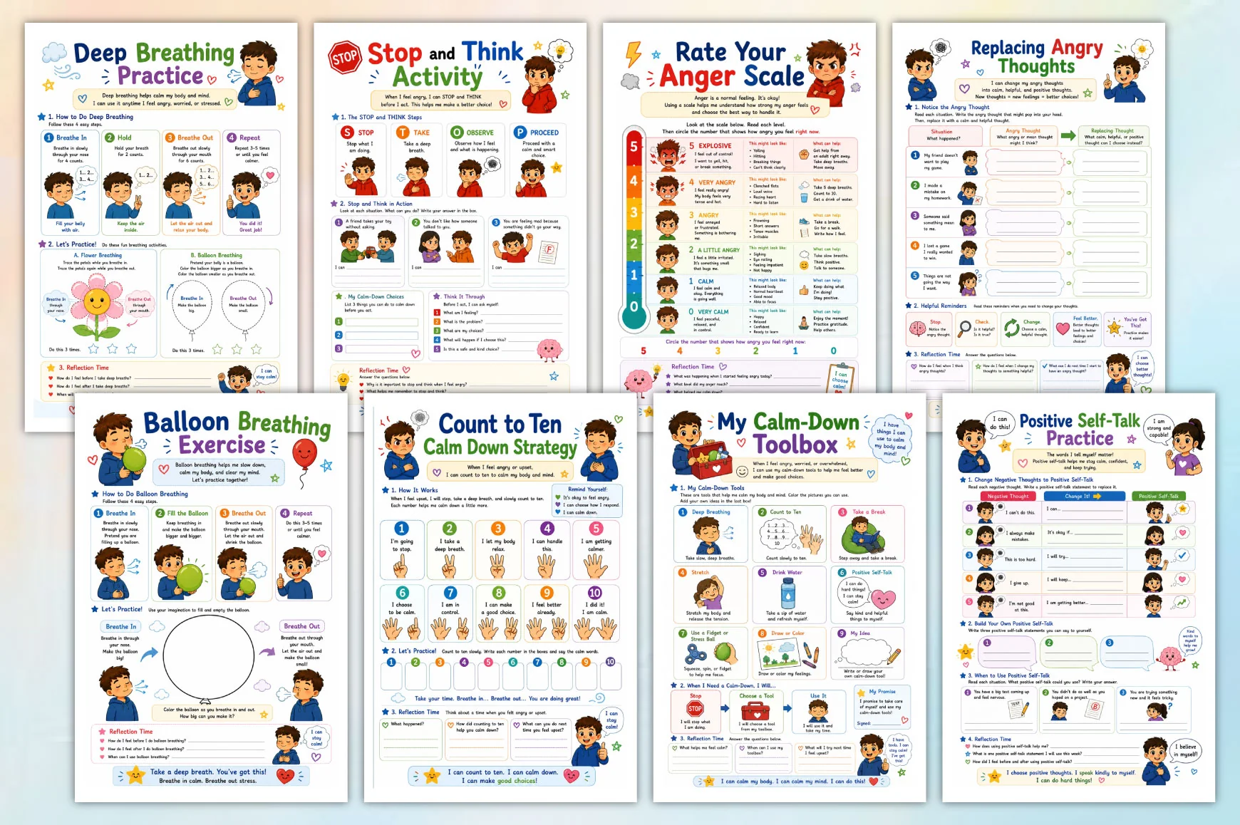 Kids Emotional Regulation Anger Workbook - Image 2
