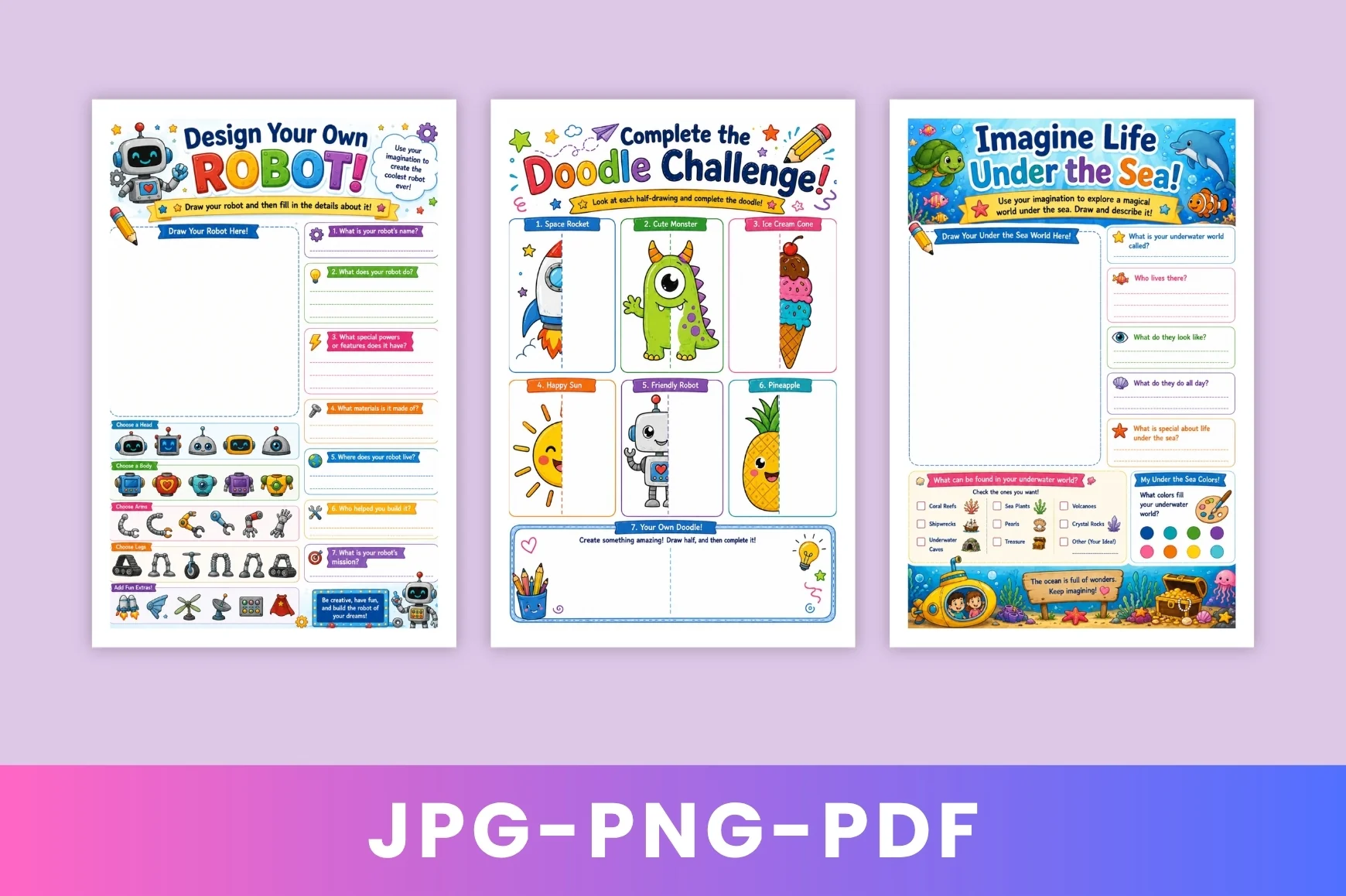 Kids Imagination Activity Book - Image 2
