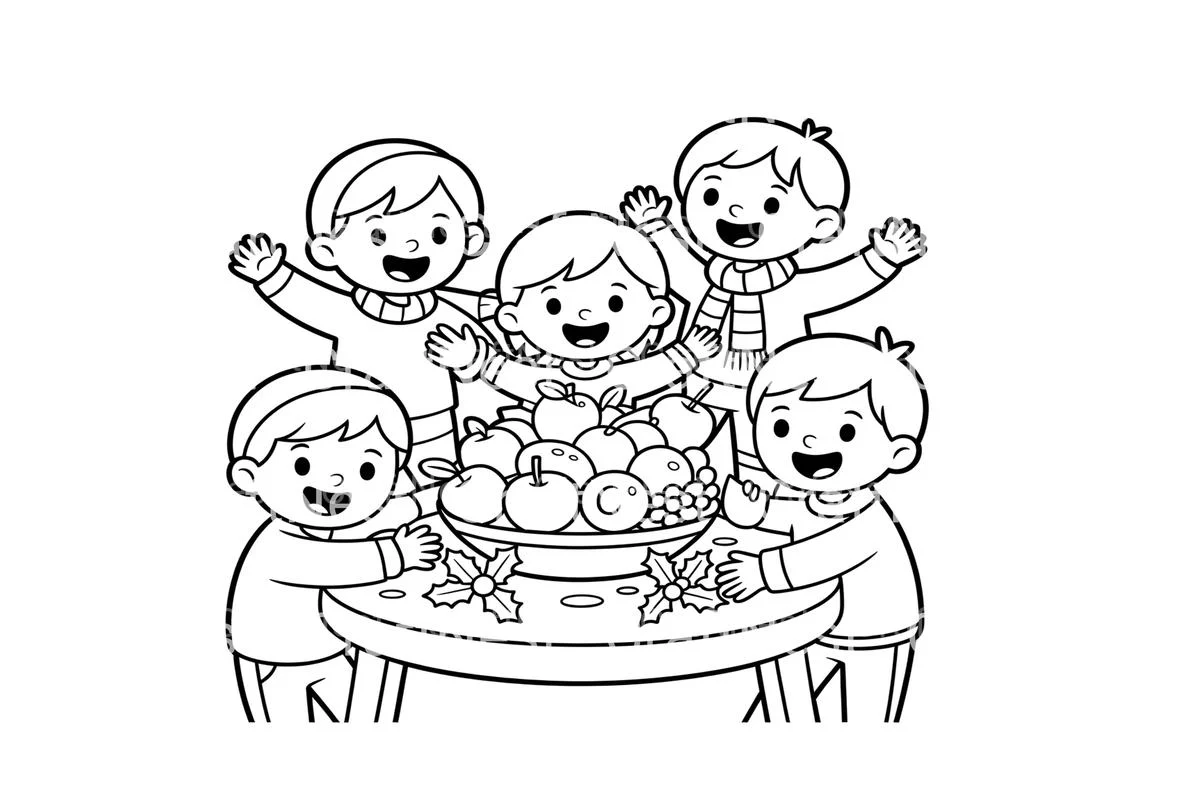 Kids Making Gingerbread House Coloring Books - Image 2