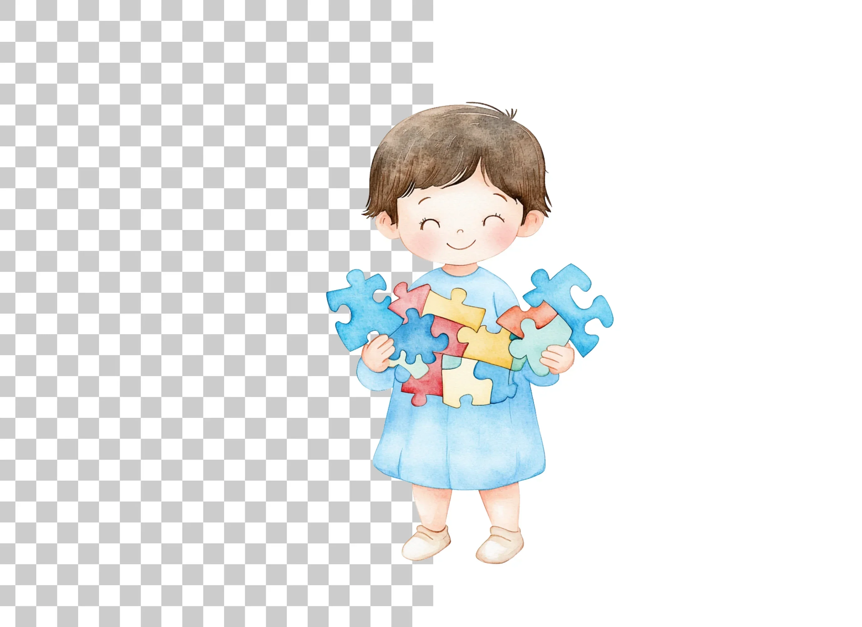 Kids Puzzle Pieces Clipart Bundle - Image 2