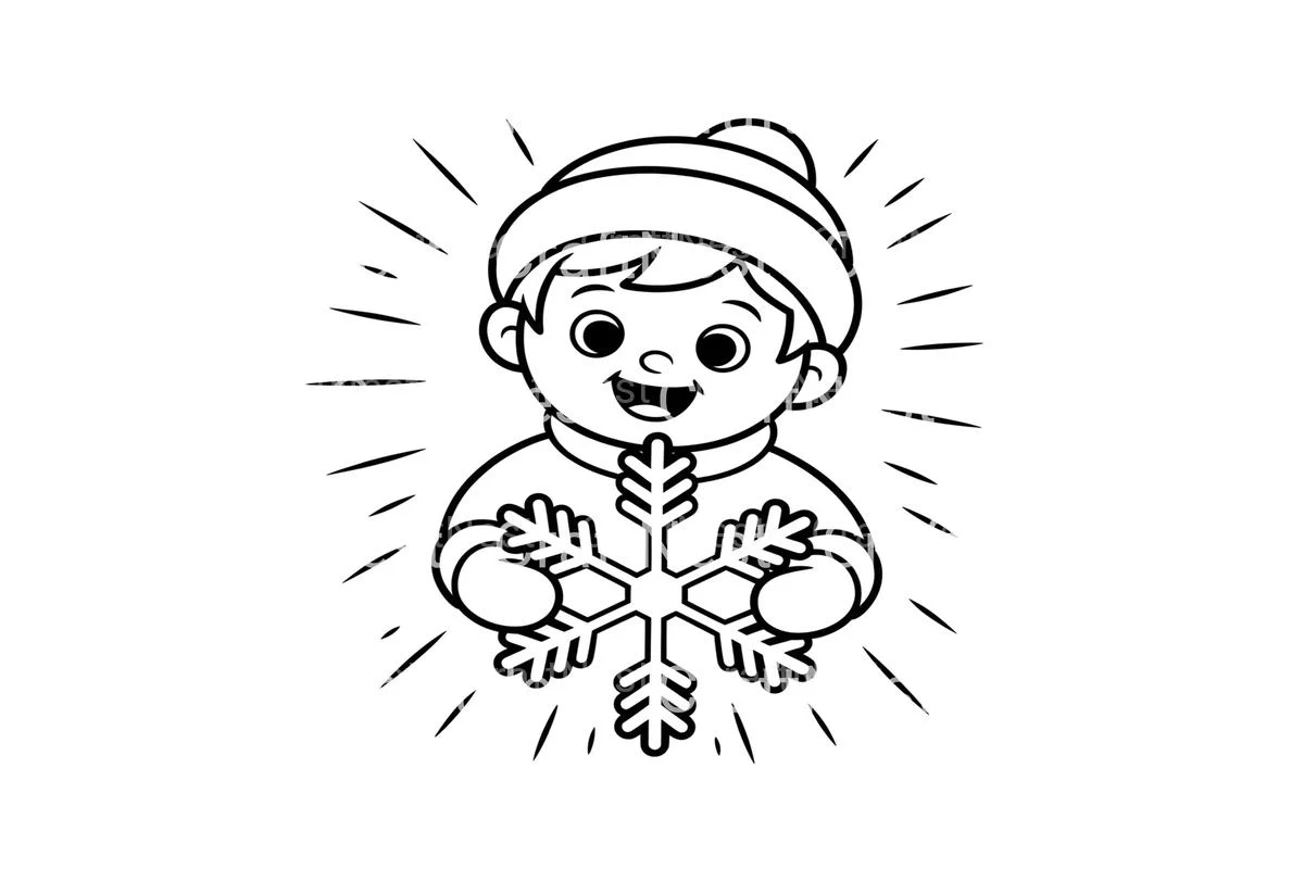 Kids Snowflakes Coloring Books - Image 4