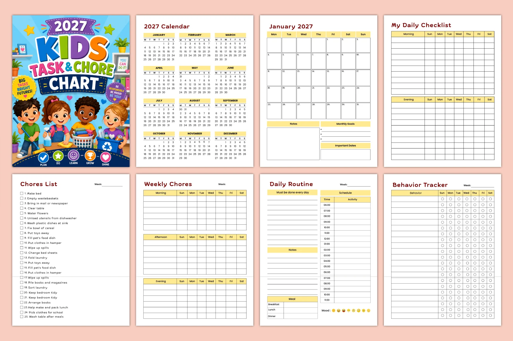 Kids Task Chore Chart - Image 2