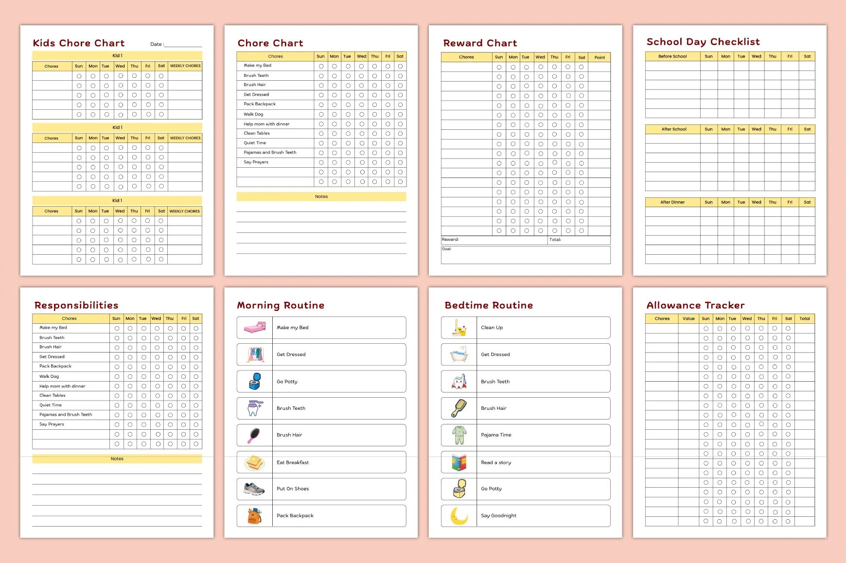 Kids Task Chore Chart - Image 3