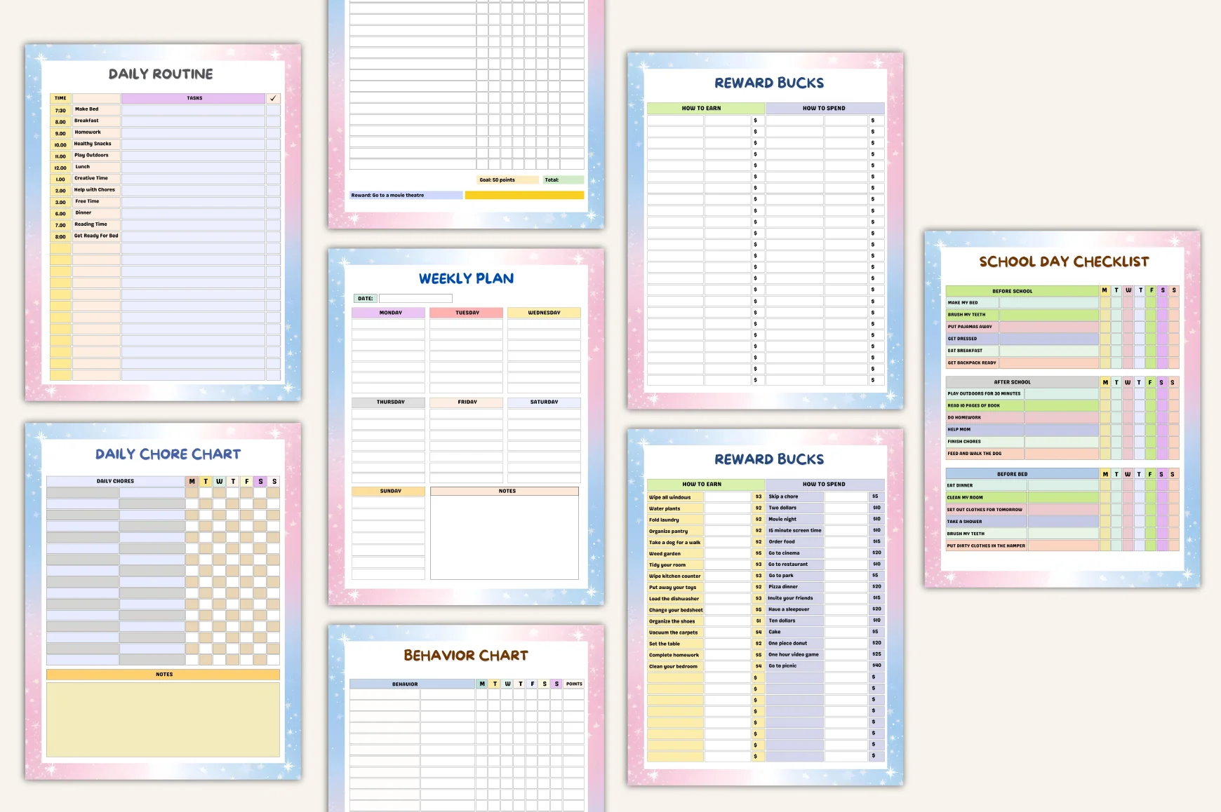 Kids Task Reward Charts Planner - Image 9