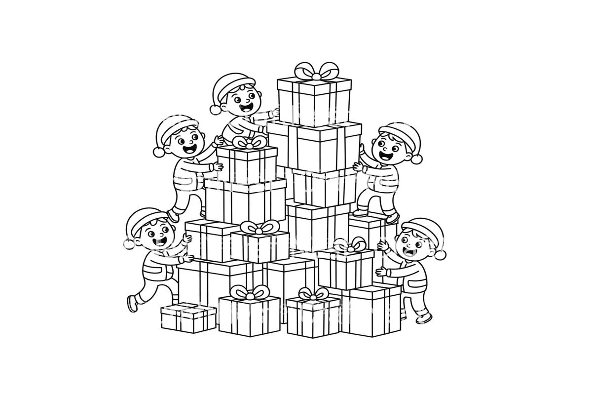 Kids With Gifts Coloring Books - Image 2